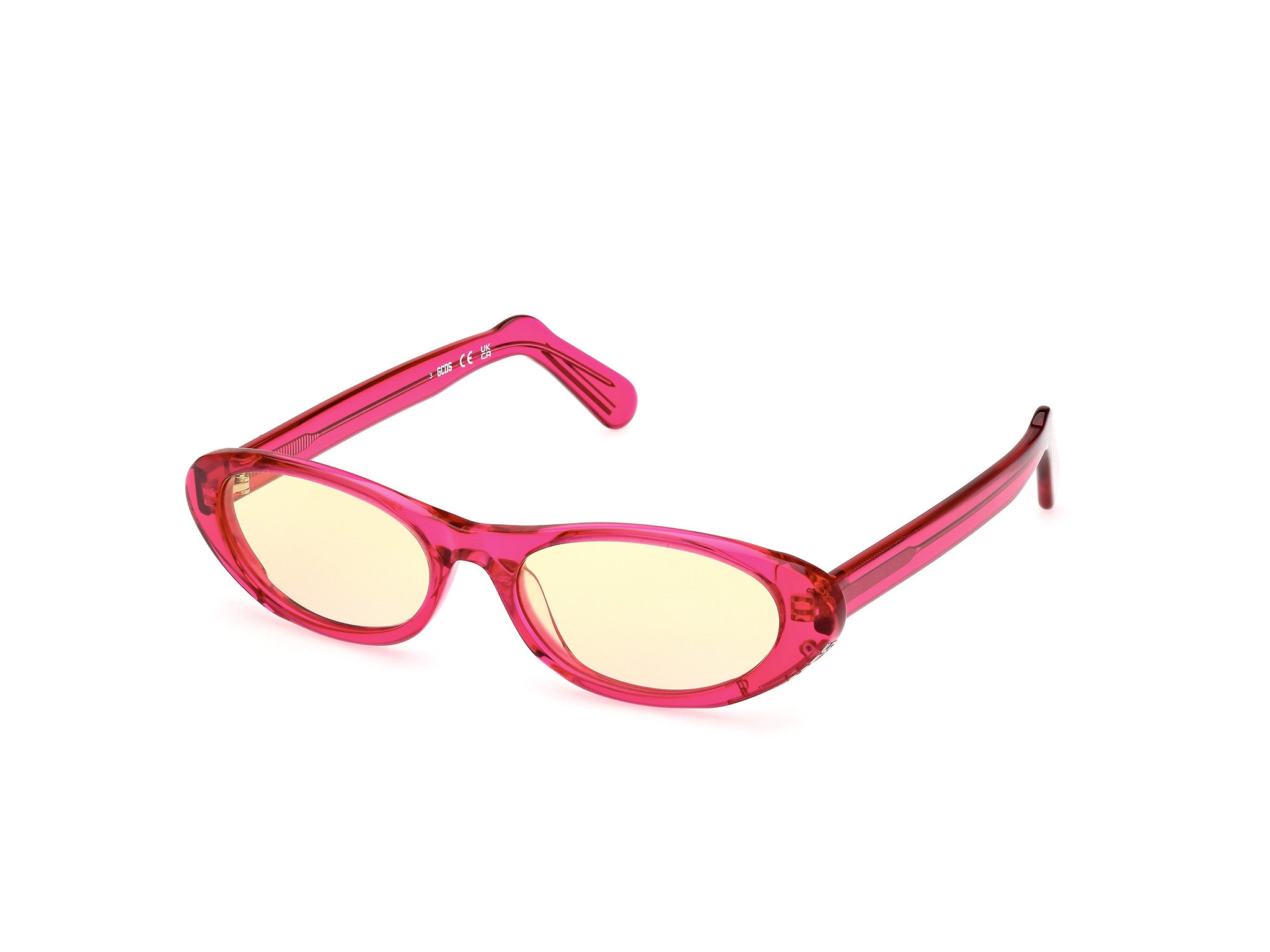 0889214366283 - Unisex GD0021 75Z Gläser SONNENBRILLEN Acetat Fuchsie Grün Cat Eye Gespiegelt Schattiert