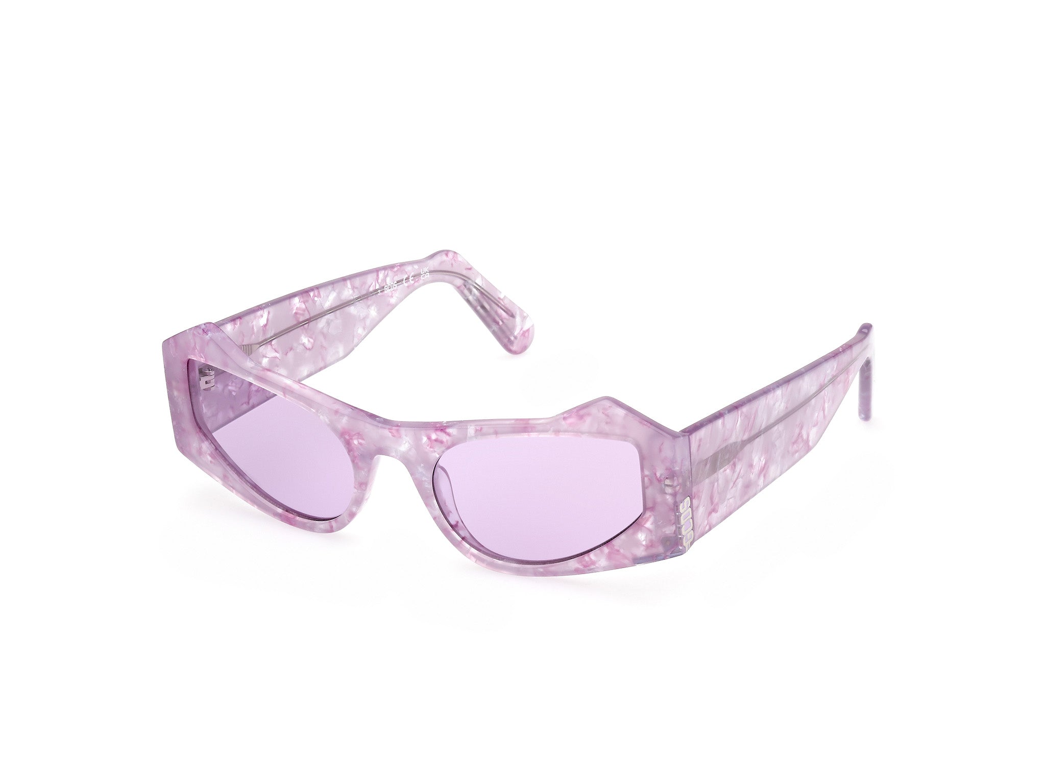 0889214366429 - Unisex GD0022 80y Gläser SONNENBRILLEN Acetat Lila Violett Cat Eye Normal