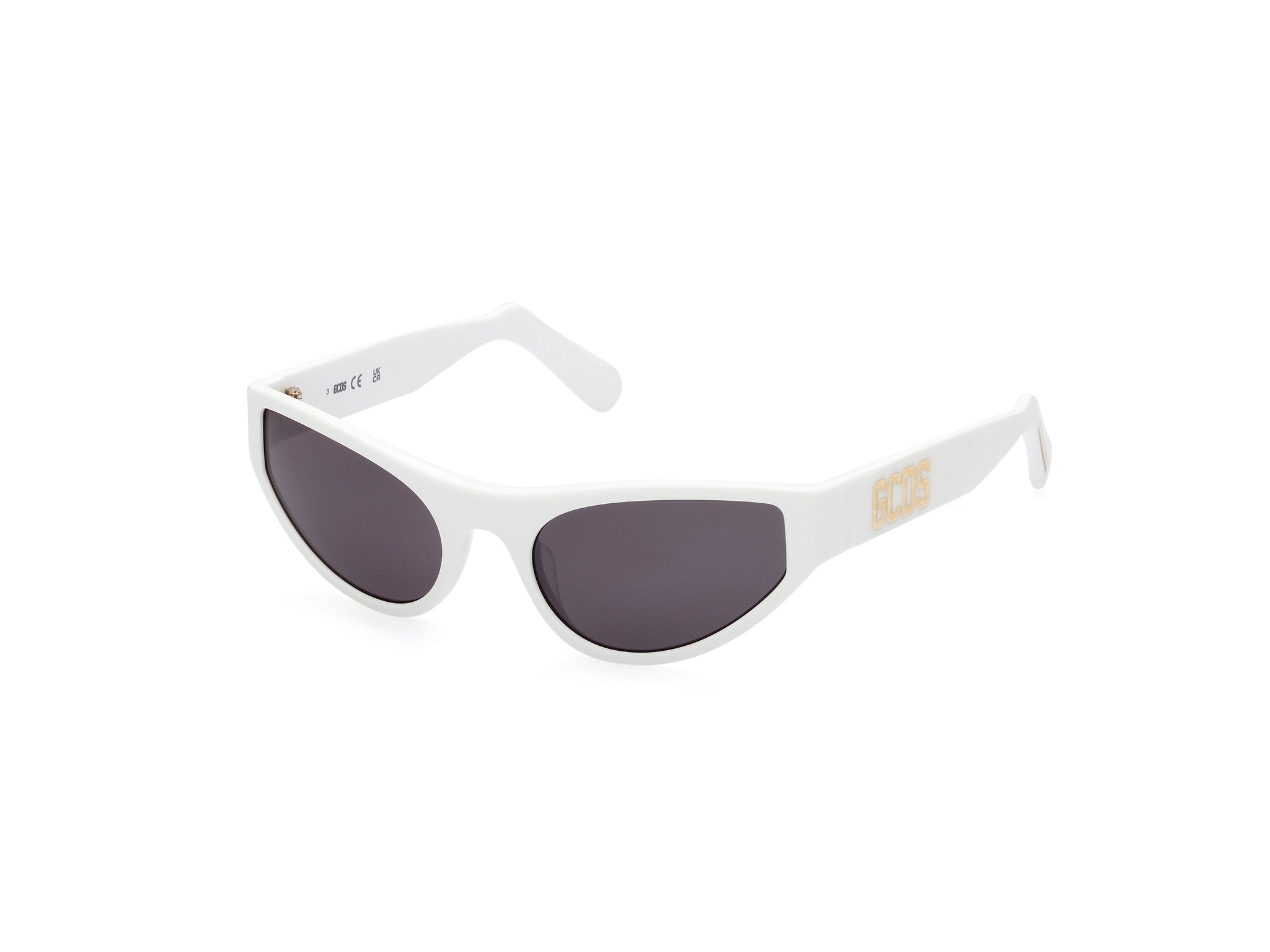 0889214366504 - Unisex GD0024 21A Gläser SONNENBRILLEN Acetat Weiß Rauch Cat Eye Normal