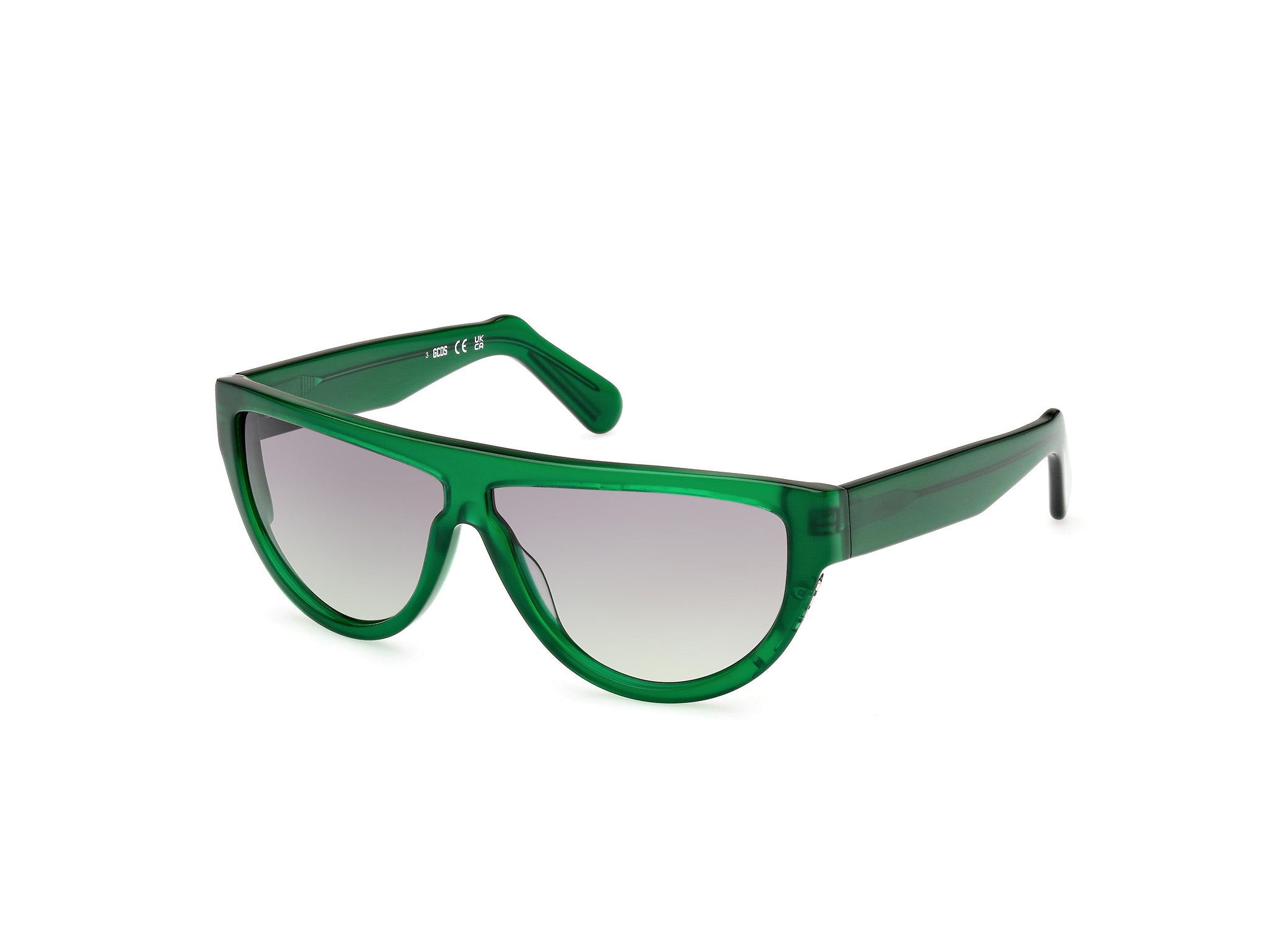 0889214366542 - Unisex GD0025 93p Gläser SONNENBRILLEN Acetat Grün Grün Geometrisch Normal Schattiert