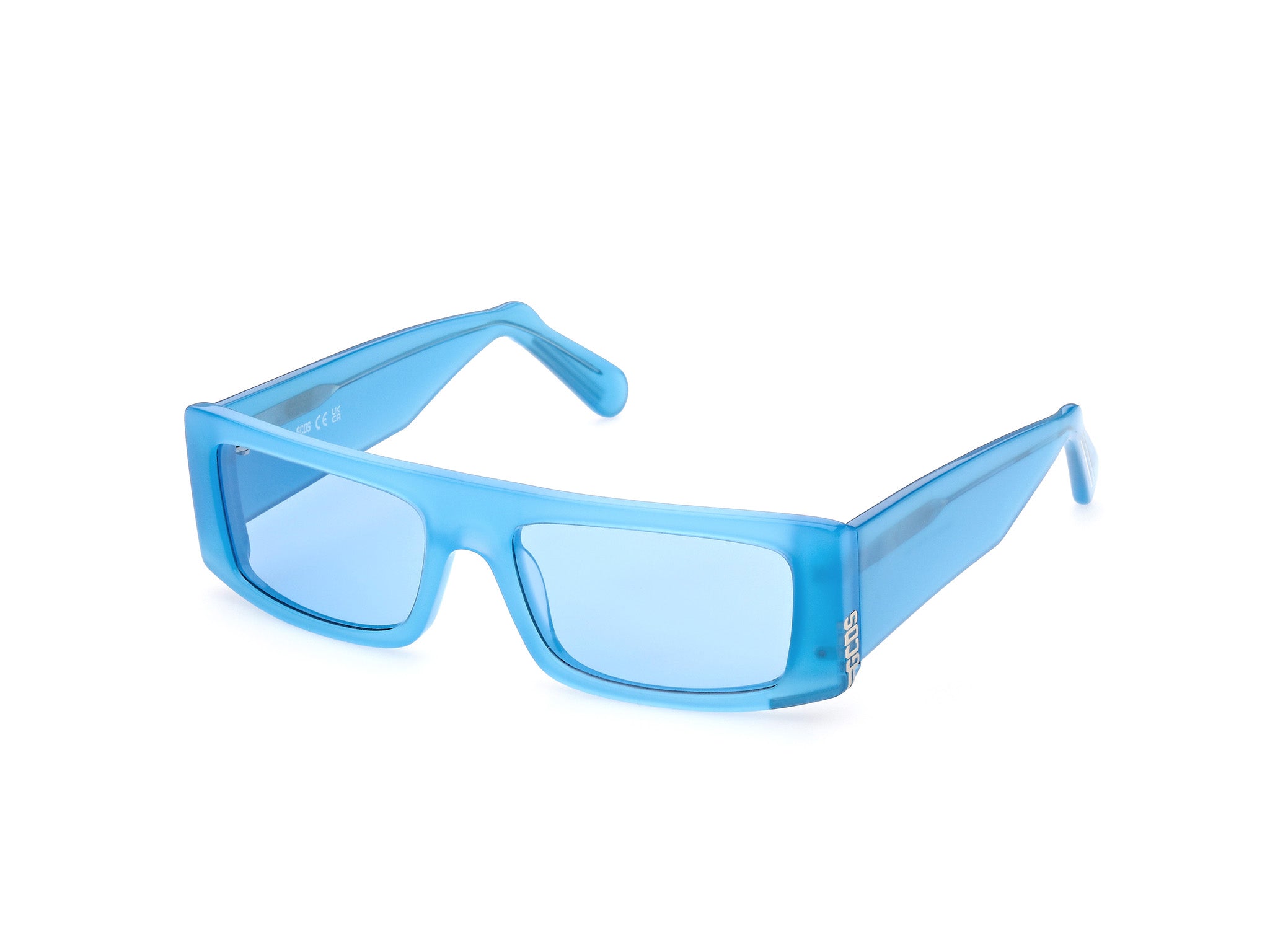 0889214366696 - Unisex GD0009 84V Gläser SONNENBRILLEN Acetat Hellblau Blau Quadratisch Normal