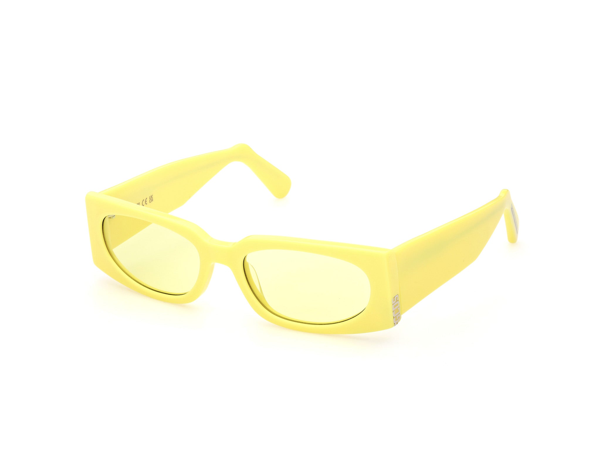 0889214367440 - Unisex GD0016 39E Gläser SONNENBRILLEN Acetat Gelb Gelb Quadratisch Normal