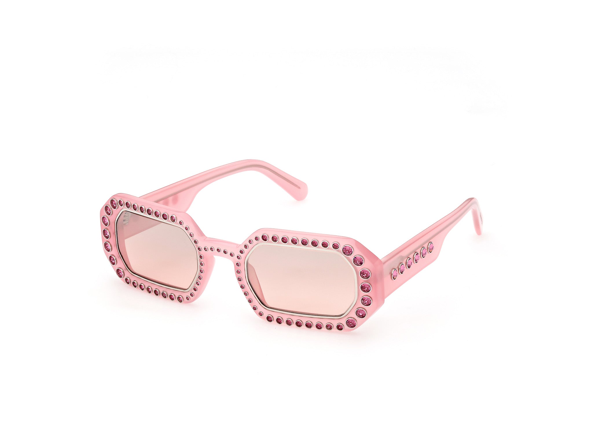 0889214367648 - Damen SK0345 72U Gläser SONNENBRILLEN Steckdose Acetat Rosa Bordeaux Geometrisch Normal Spiegel