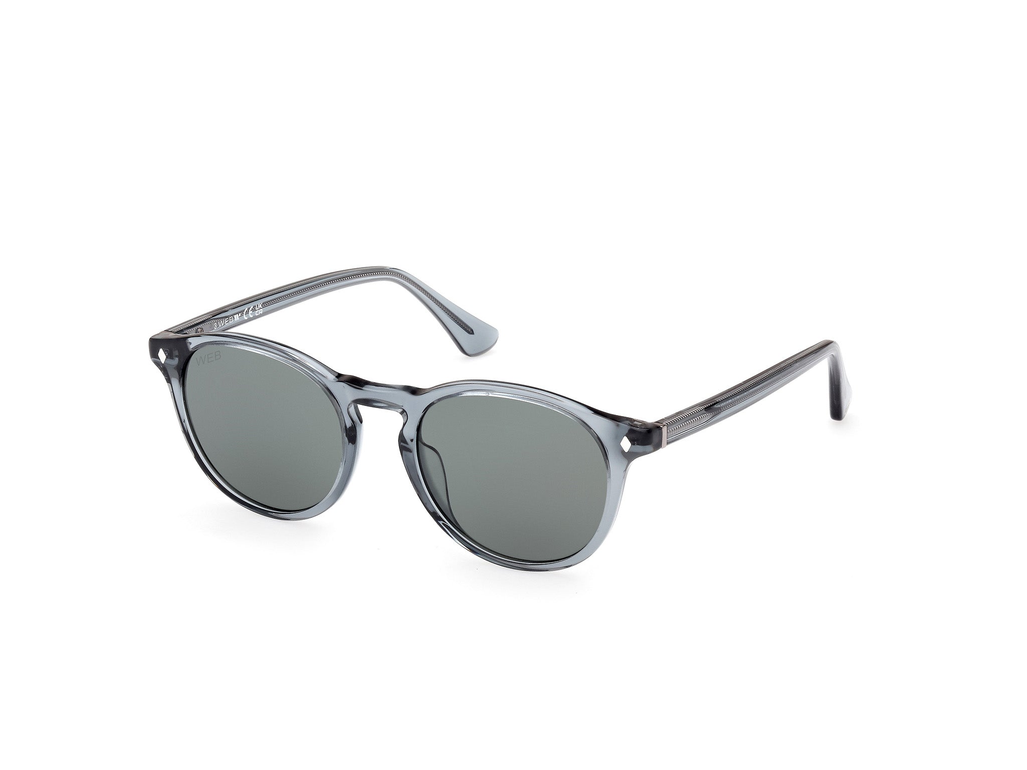 0889214367686 - Unisex WE0328 84A Gläser SONNENBRILLEN Acetat Hellblau Rauch Rund Normal