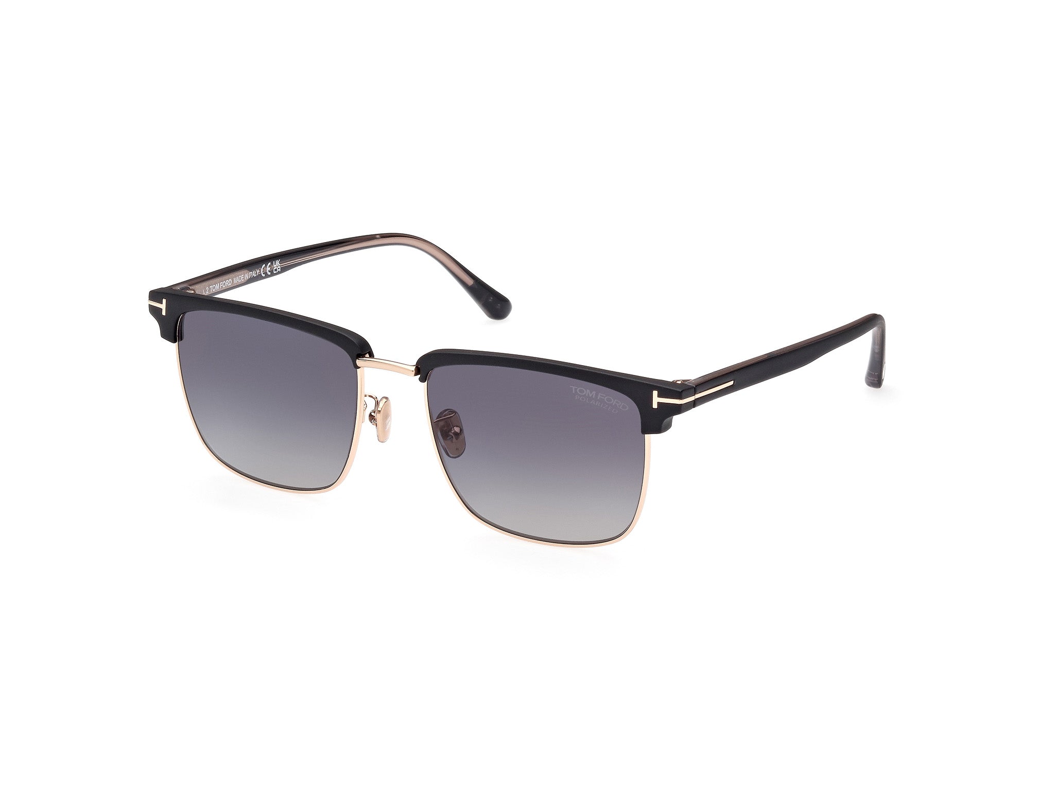 0889214384720 - TOM FORD Herren FT0997-H Hudson-02 02D Gläser SONNENBRILLEN Plastik Schwarz Grau Quadratisch Polarisiert