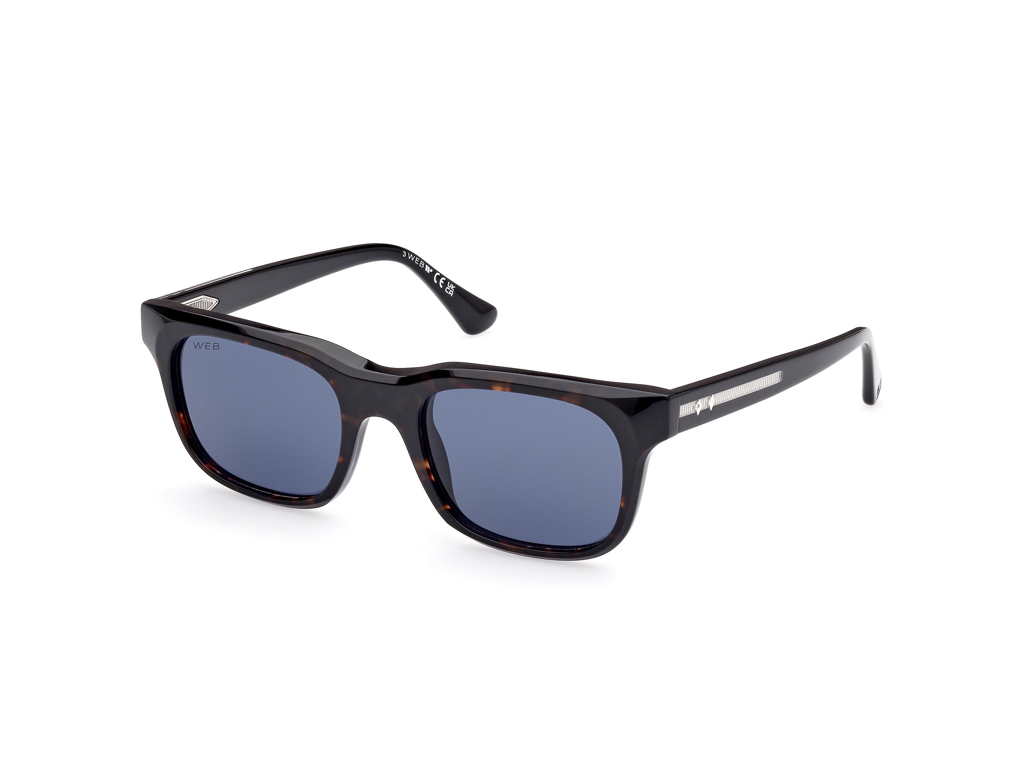 0889214386335 - Herren WE0336 56V Gläser SONNENBRILLEN Acetat Havanna Blau Quadratisch Normal