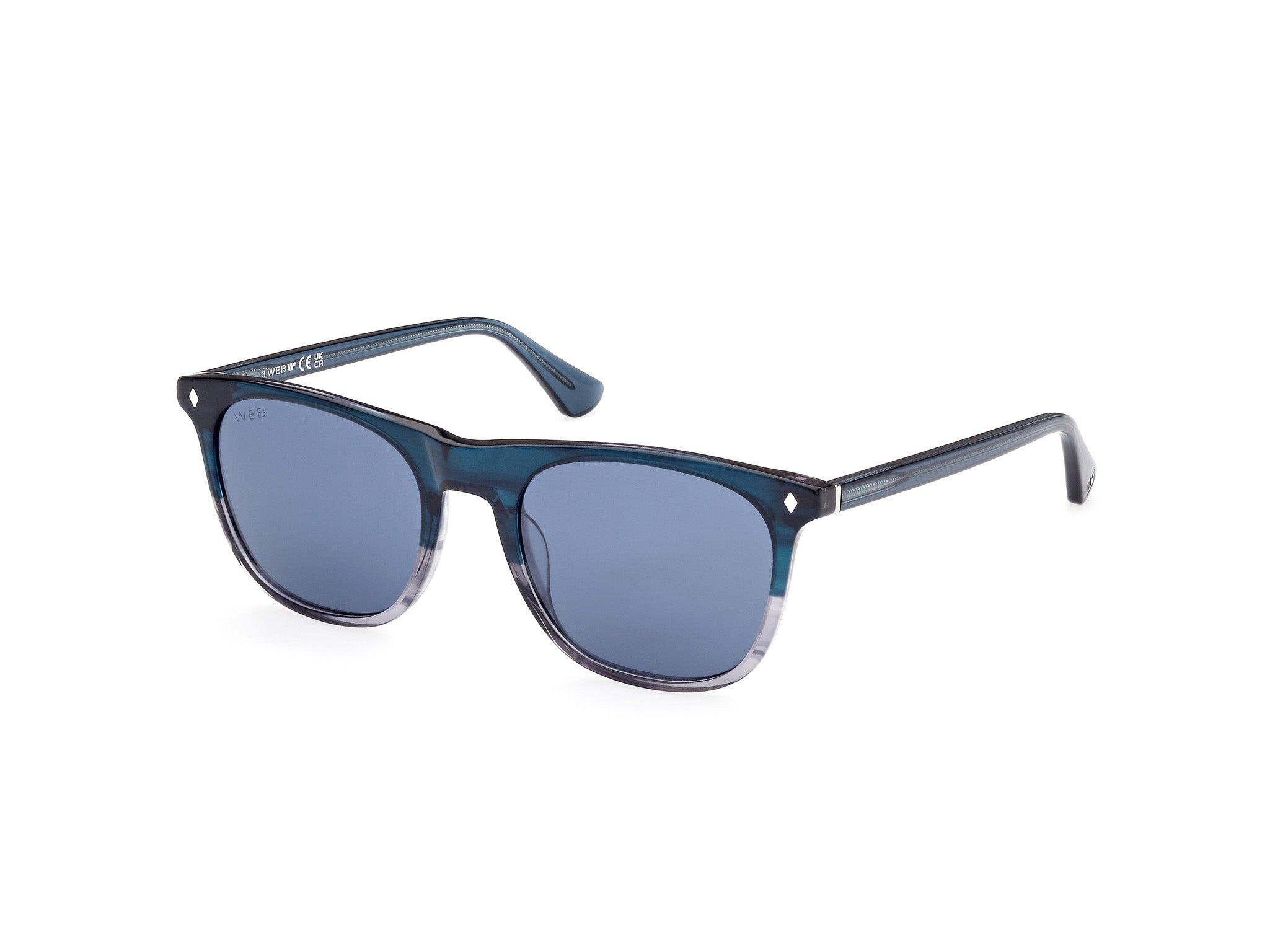 0889214386458 - Herren WE0339 92V Gläser SONNENBRILLEN Acetat Blau Blau Quadratisch Normal