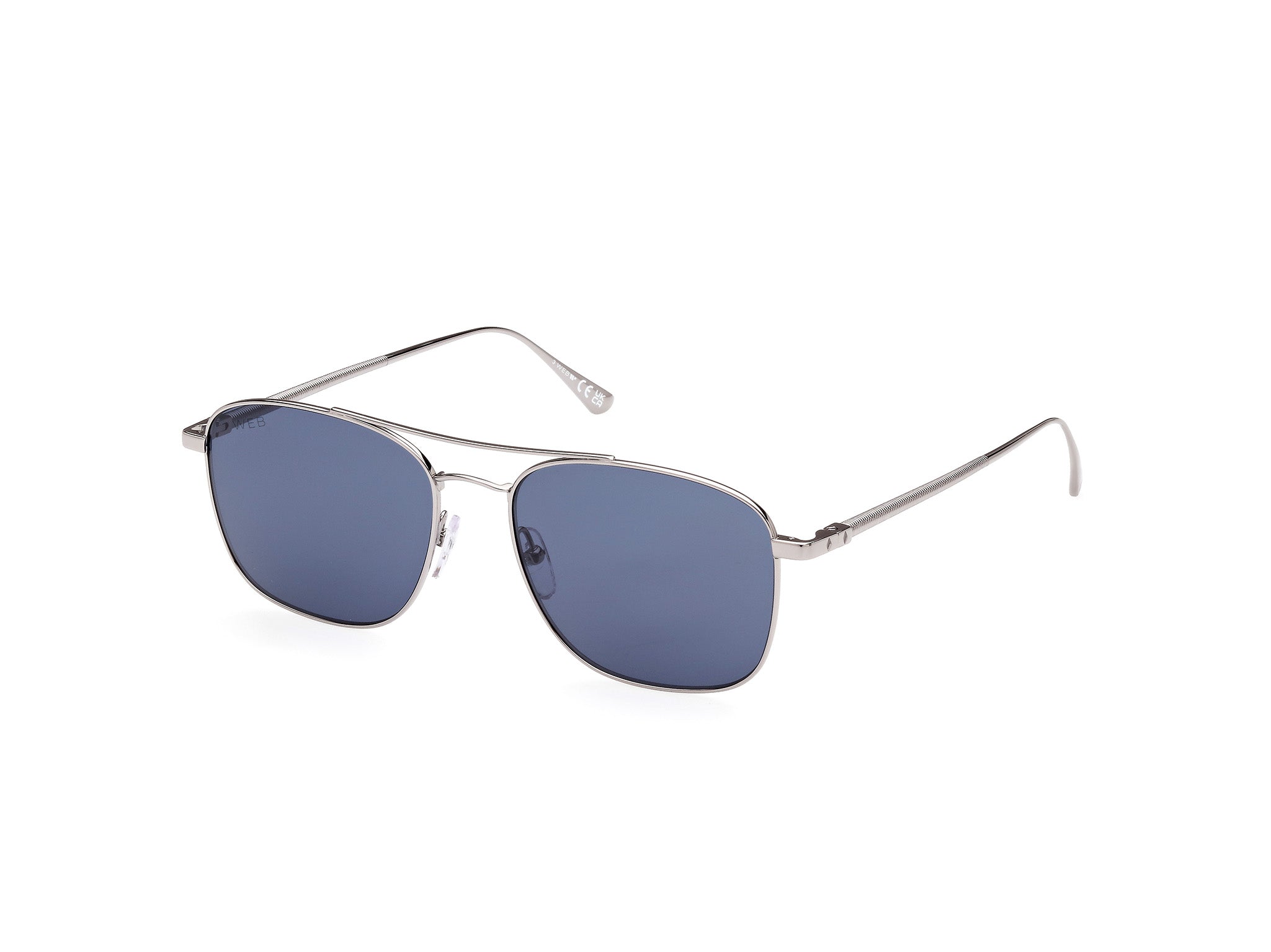 0889214386519 - Herren WE0341 14V Gläser SONNENBRILLEN Titan Silber Blau Quadratisch Normal