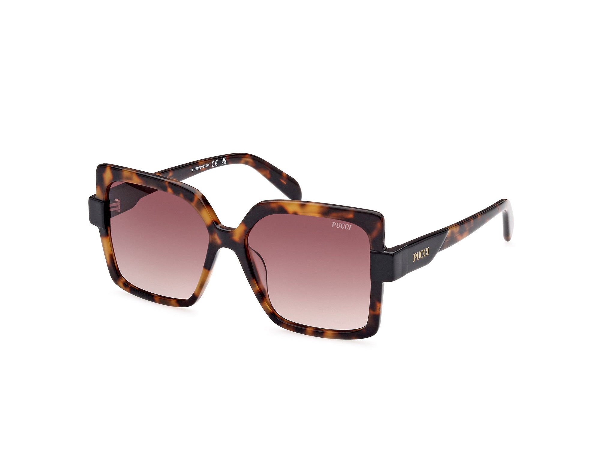 0889214387530 - Emilio Pucci Damen EP0194 52F Gläser SONNENBRILLEN Acetat Havanna Braun Quadratisch Normal Schattiert