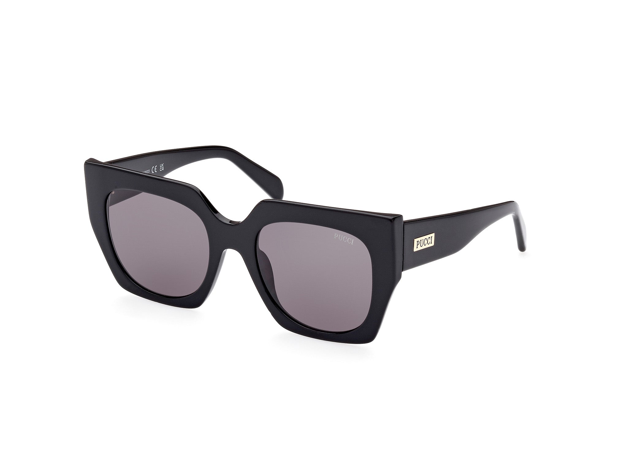 0889214387608 - Emilio Pucci Damen EP0197 01a Gläser SONNENBRILLEN Acetat Schwarz Rauch Schmetterling Normal