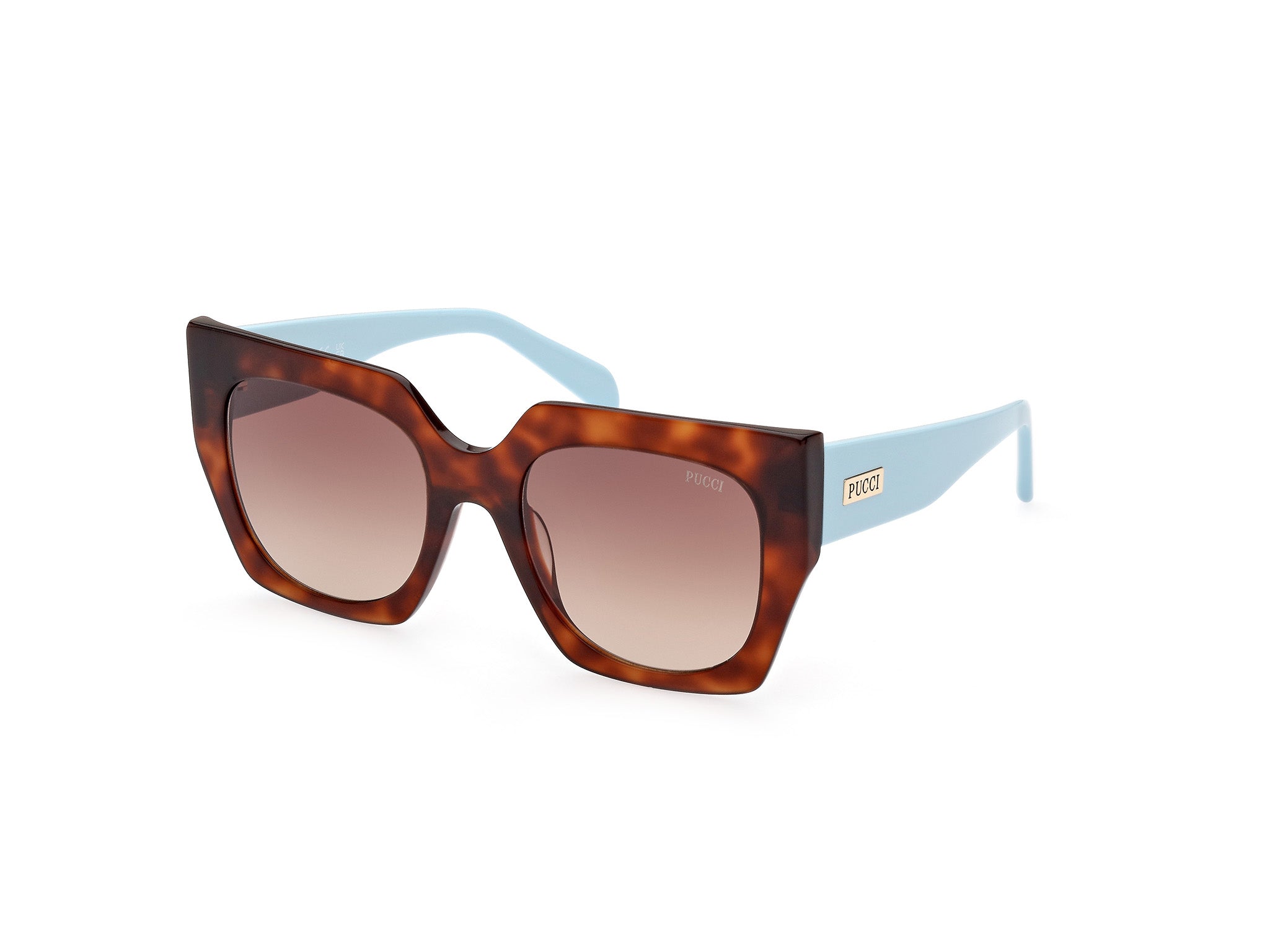 0889214387615 - Emilio Pucci Damen EP0197 53f Gläser SONNENBRILLEN Acetat Havanna Braun Schmetterling Normal Schattiert