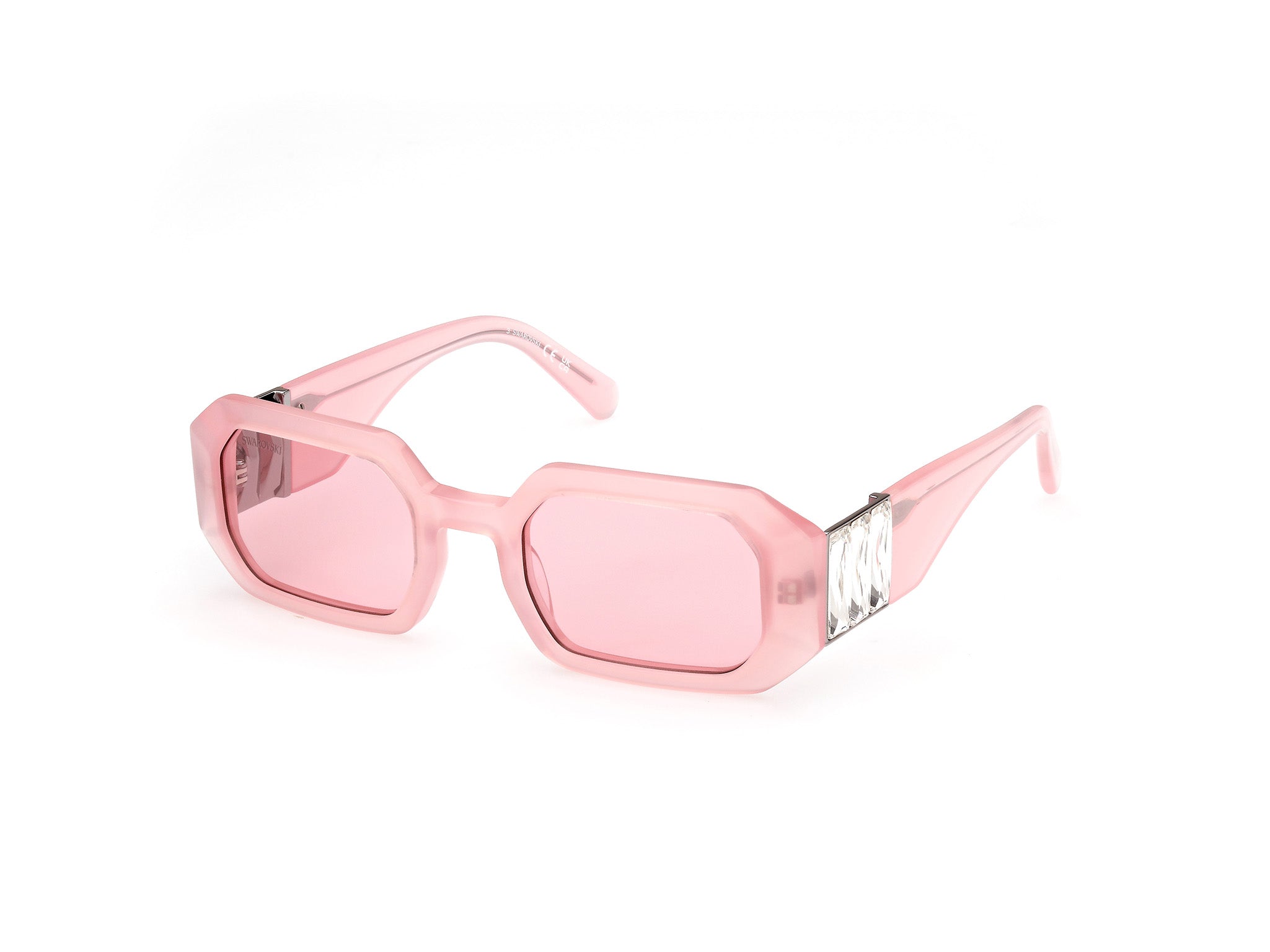 0889214388438 - Damen SK0387 72s Gläser SONNENBRILLEN Steckdose Acetat Rosa Bordeaux Hocken Normal