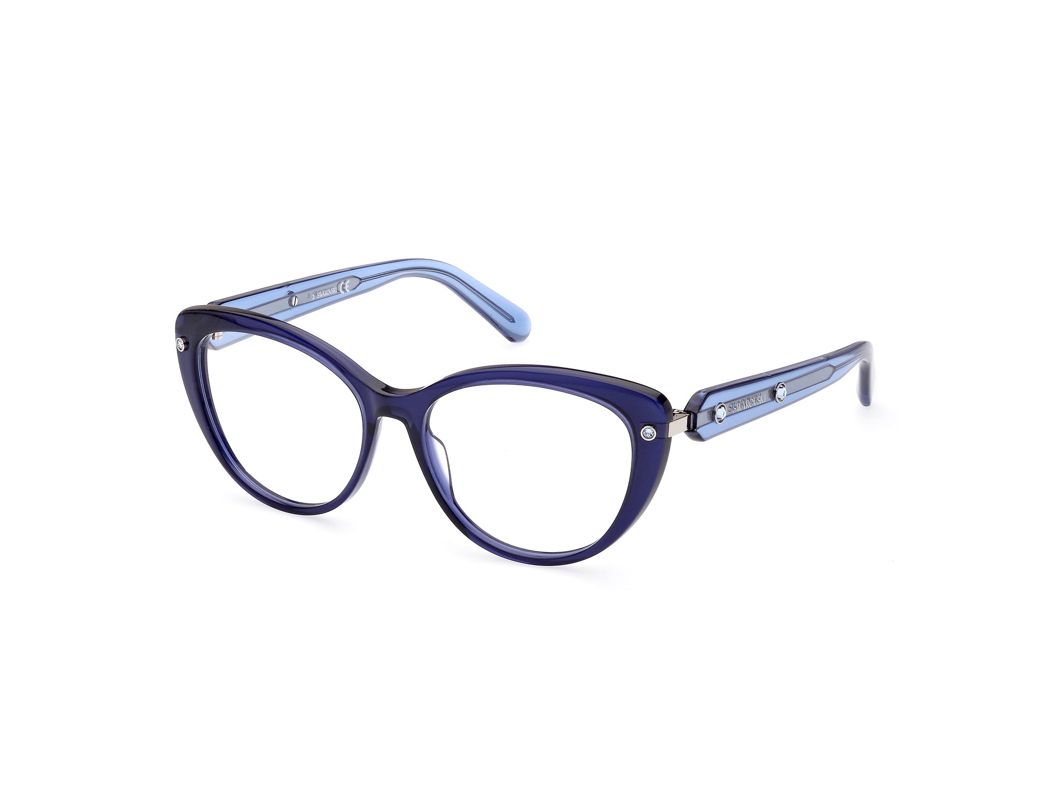 0889214389060 - Frau SK5477 090 Rahmen von BRILLEN Steckdose Acetat Blau  Katzenauge Normal