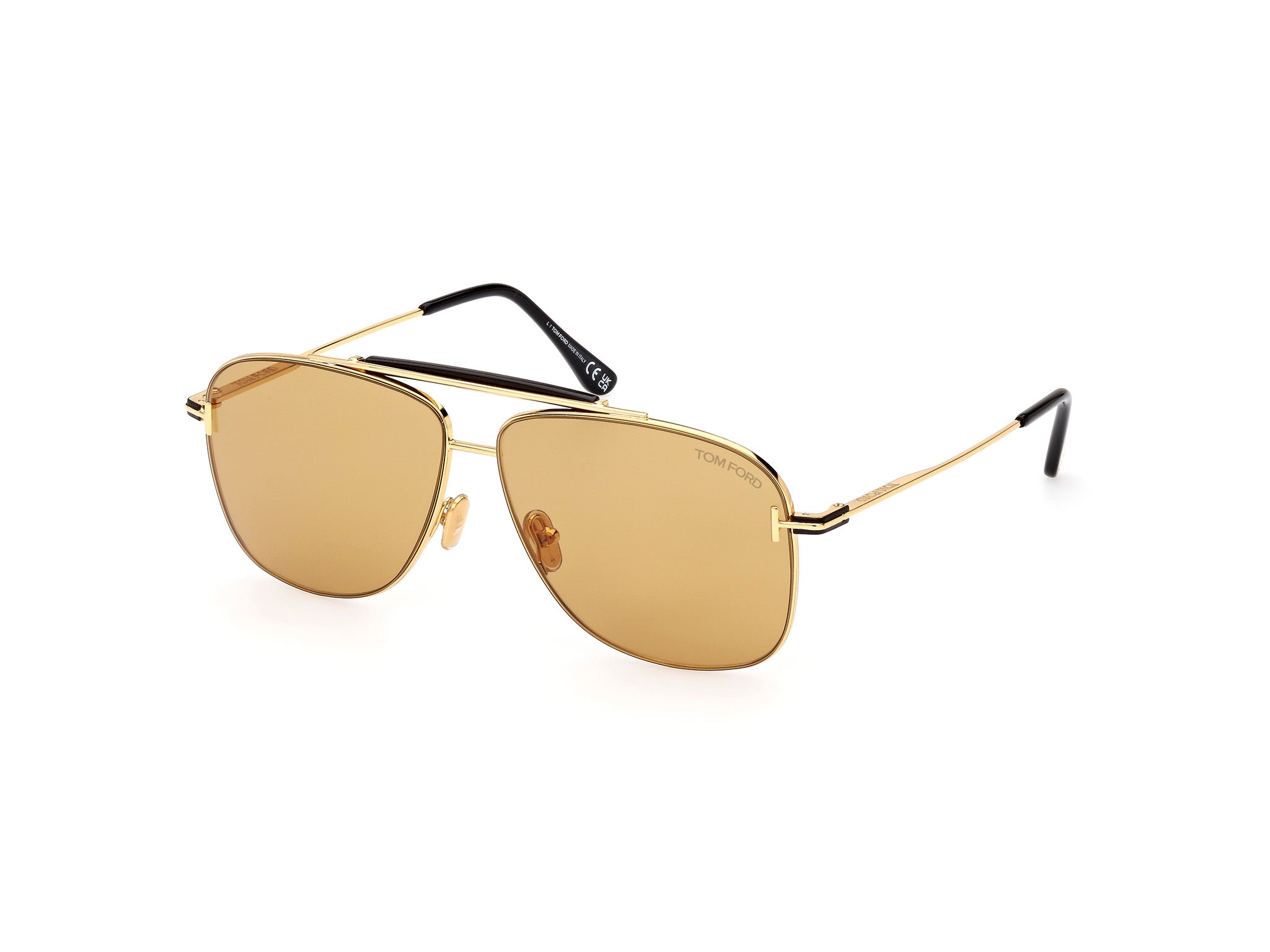 0889214403117 - TOM FORD Herren FT1017 JADEN 30E Gläser SONNENBRILLEN Metall Gold Braun Quadratisch Normal