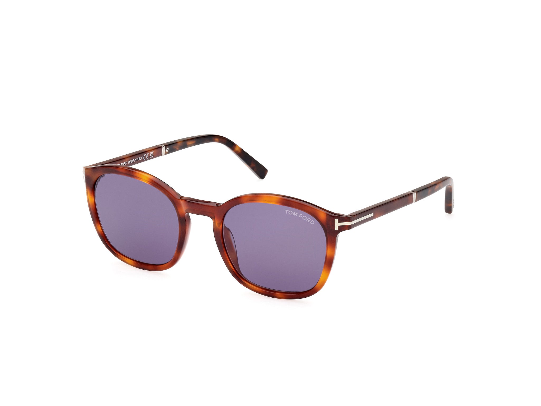 0889214403230 - TOM FORD Herren FT1020 JAYSON 53V Gläser SONNENBRILLEN Acetat Havanna Blau Quadratisch Normal