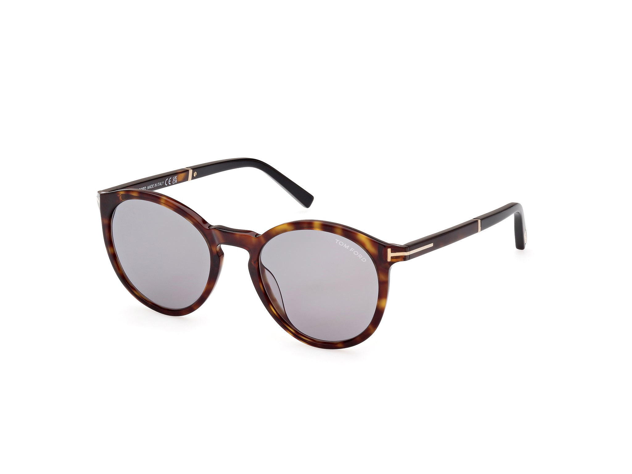 0889214403261 - TOM FORD Mann FT1021 Elton 52a Gläser SONNENBRILLEN Acetat Havanna Rauch Kreisel Normal