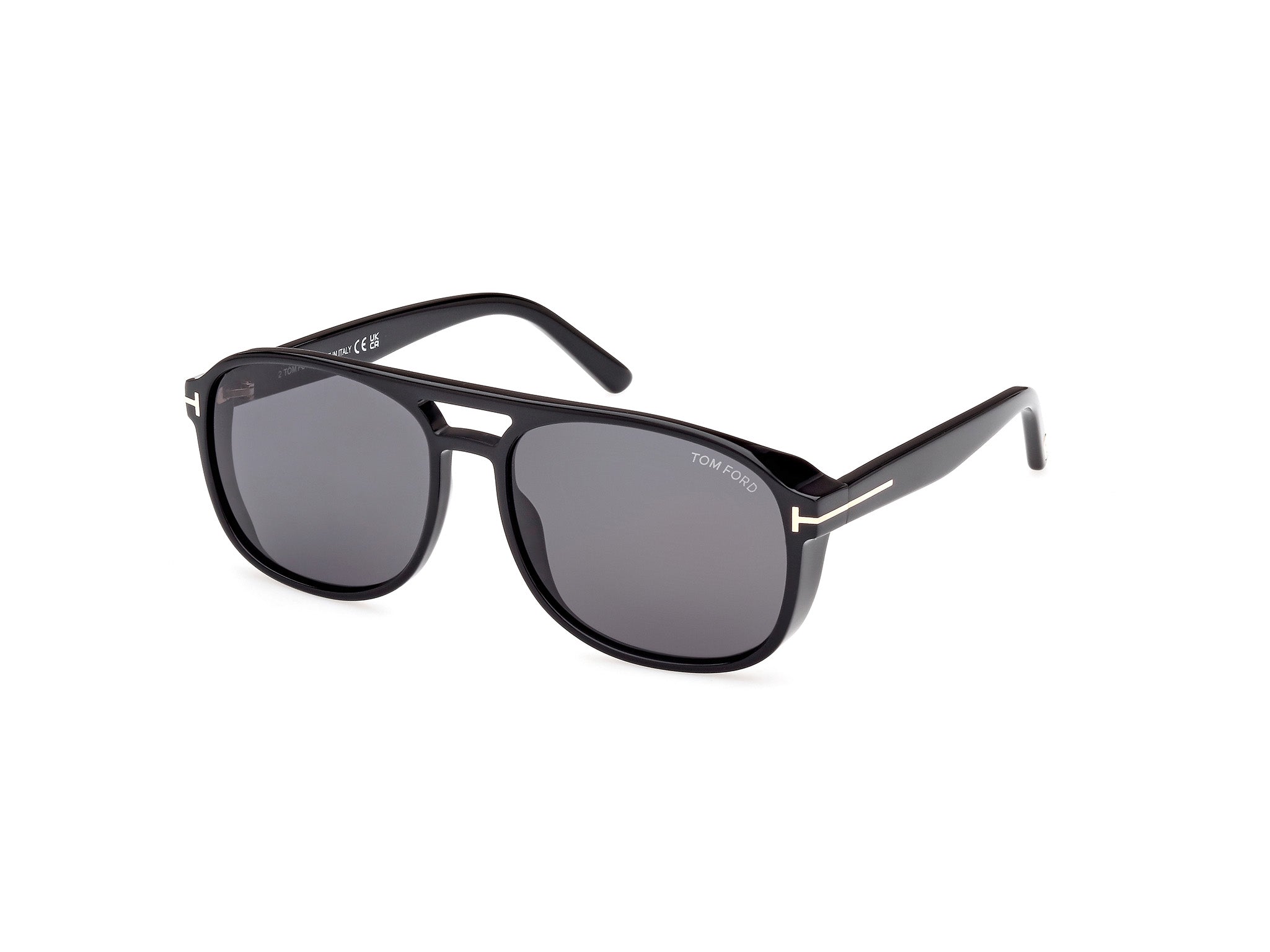 0889214403308 - TOM FORD Herren FT1022 ROSCO 01A Gläser SONNENBRILLEN Acetat Schwarz Grau Quadratisch Normal