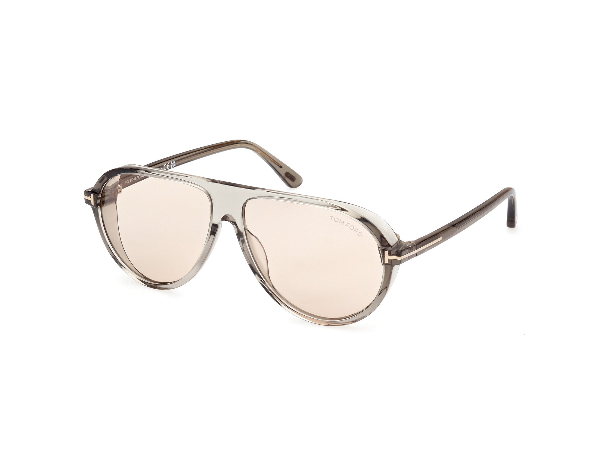 0889214403377 - TOM FORD Herren FT1023 MARCUS 93E Gläser SONNENBRILLEN Acetat Grün Braun Pilot Photochromatisch