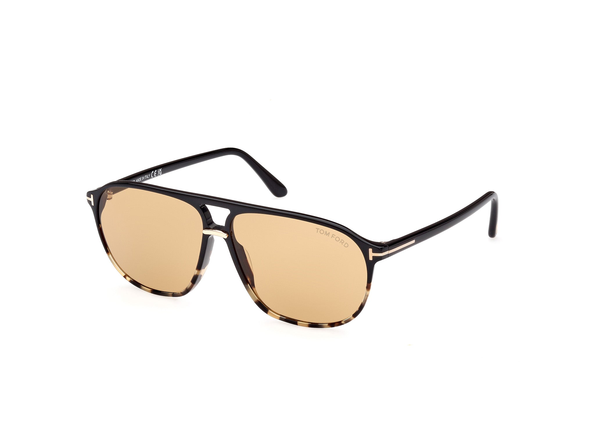 0889214403407 - TOM FORD Herren FT1026 BRUCE 05E Gläser SONNENBRILLEN Acetat Schwarz Braun Quadratisch Normal