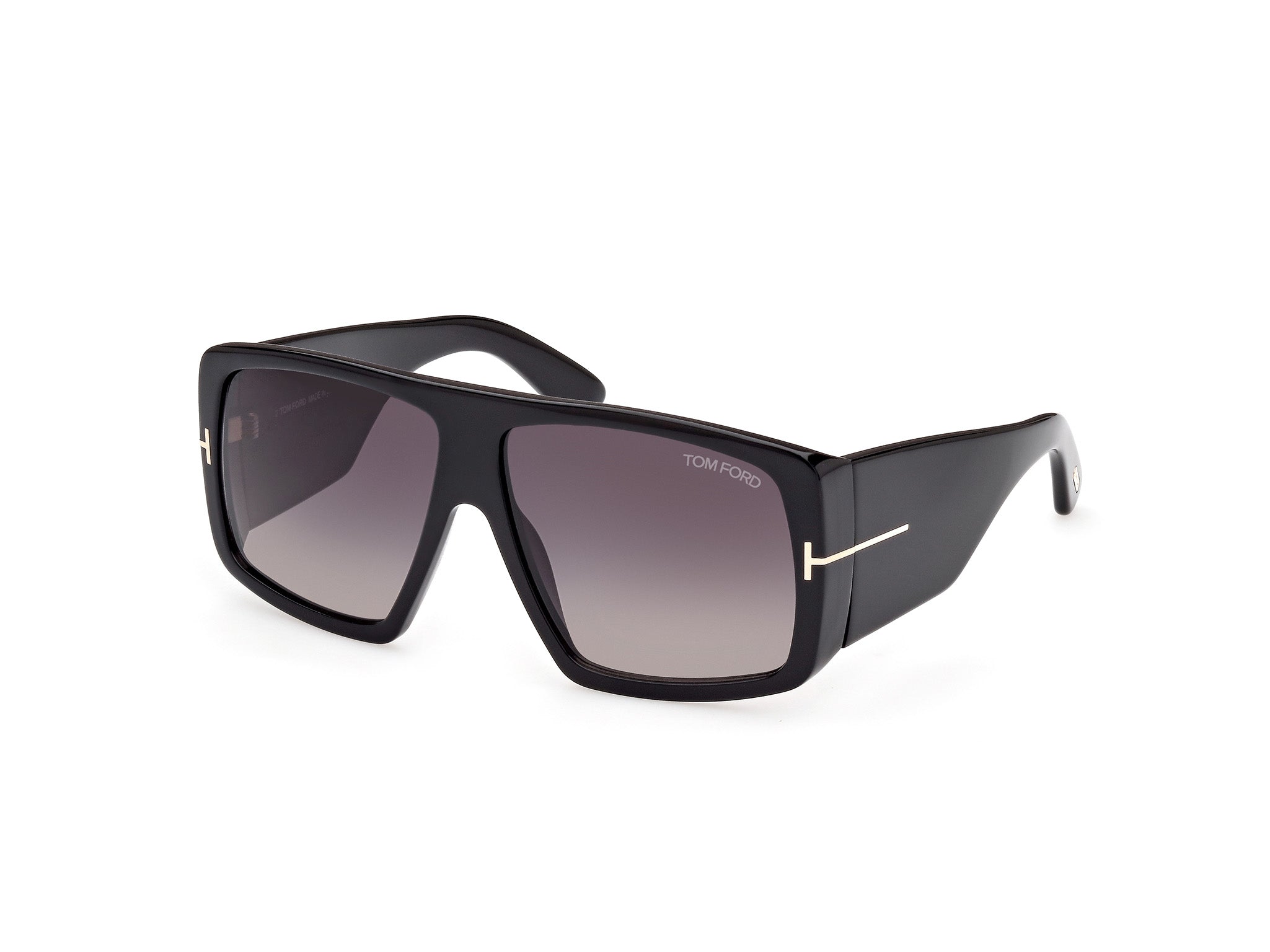 0889214403742 - TOM FORD Unisex FT1036 RAVEN 01B Gläser SONNENBRILLEN Acetat Schwarz Grau Quadratisch Normal Schattiert