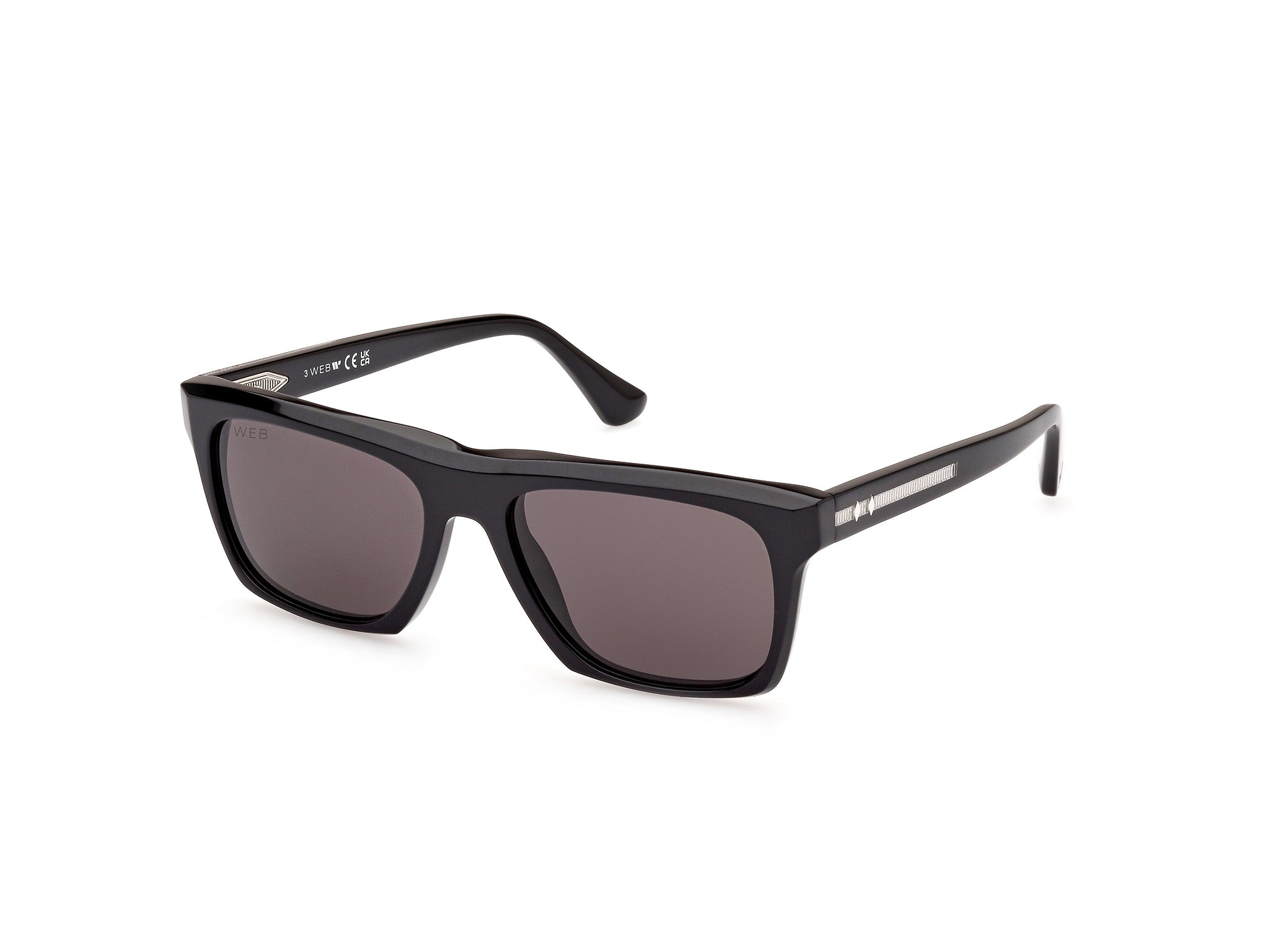 0889214414335 - Herren WE0350 01A Gläser SONNENBRILLEN Acetat Schwarz Rauch Quadratisch Normal