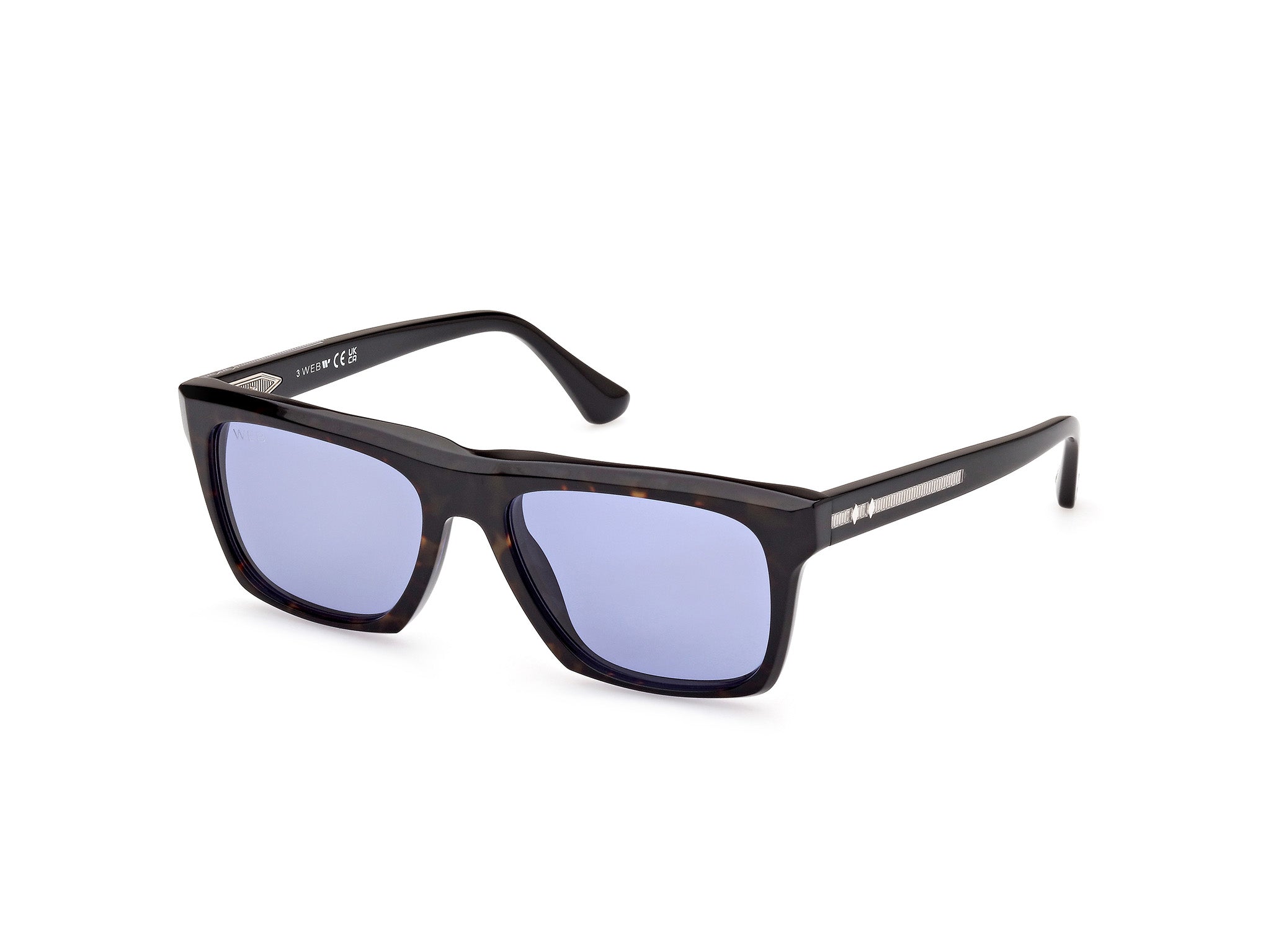 0889214414366 - Herren WE0350 56V Gläser SONNENBRILLEN Acetat Havanna Blau Quadratisch Normal