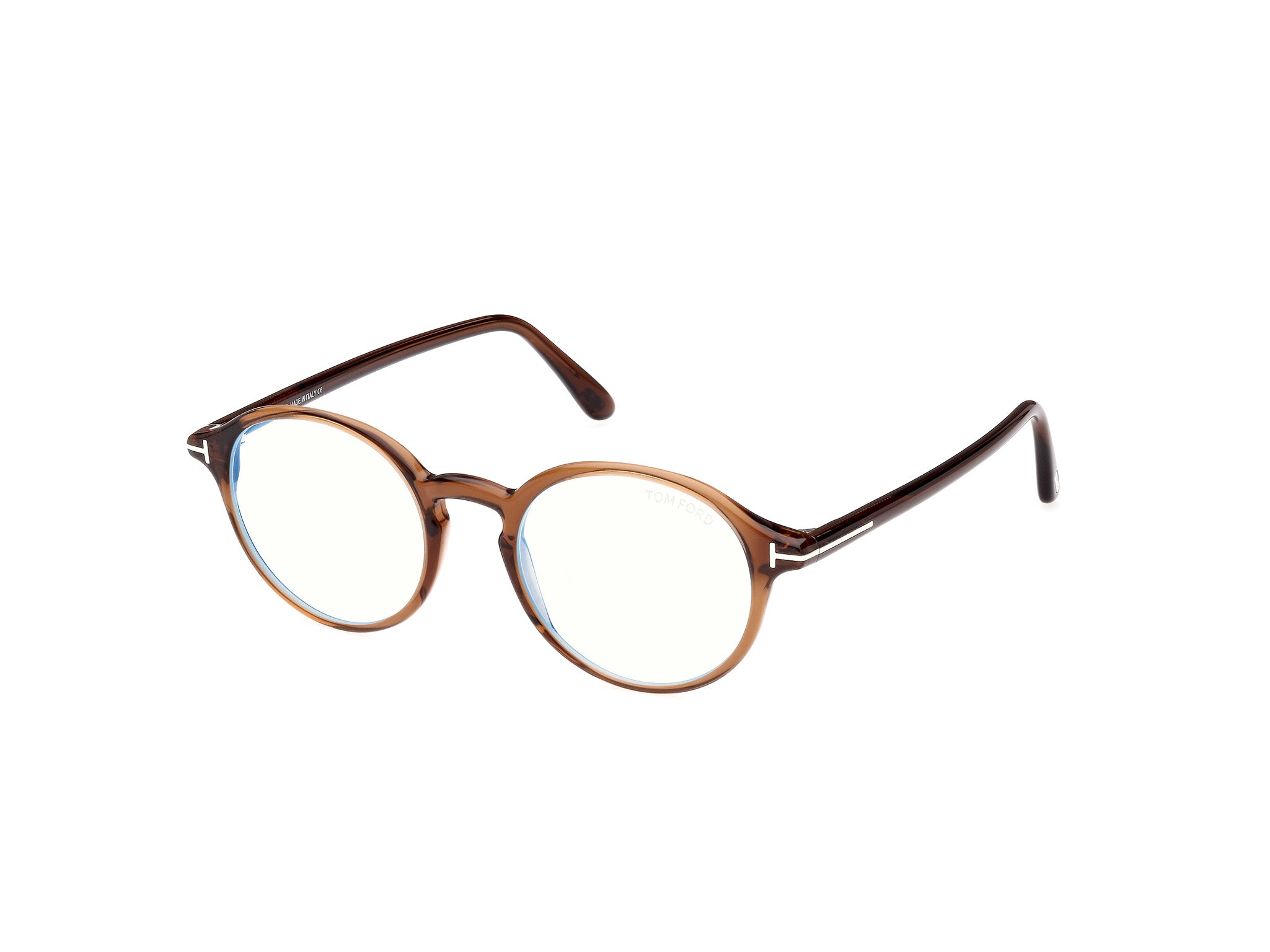 0889214415424 - TOM FORD Unisex FT5867-B 48 Rahmen von BRILLEN Acetat Braun  Rund Normal