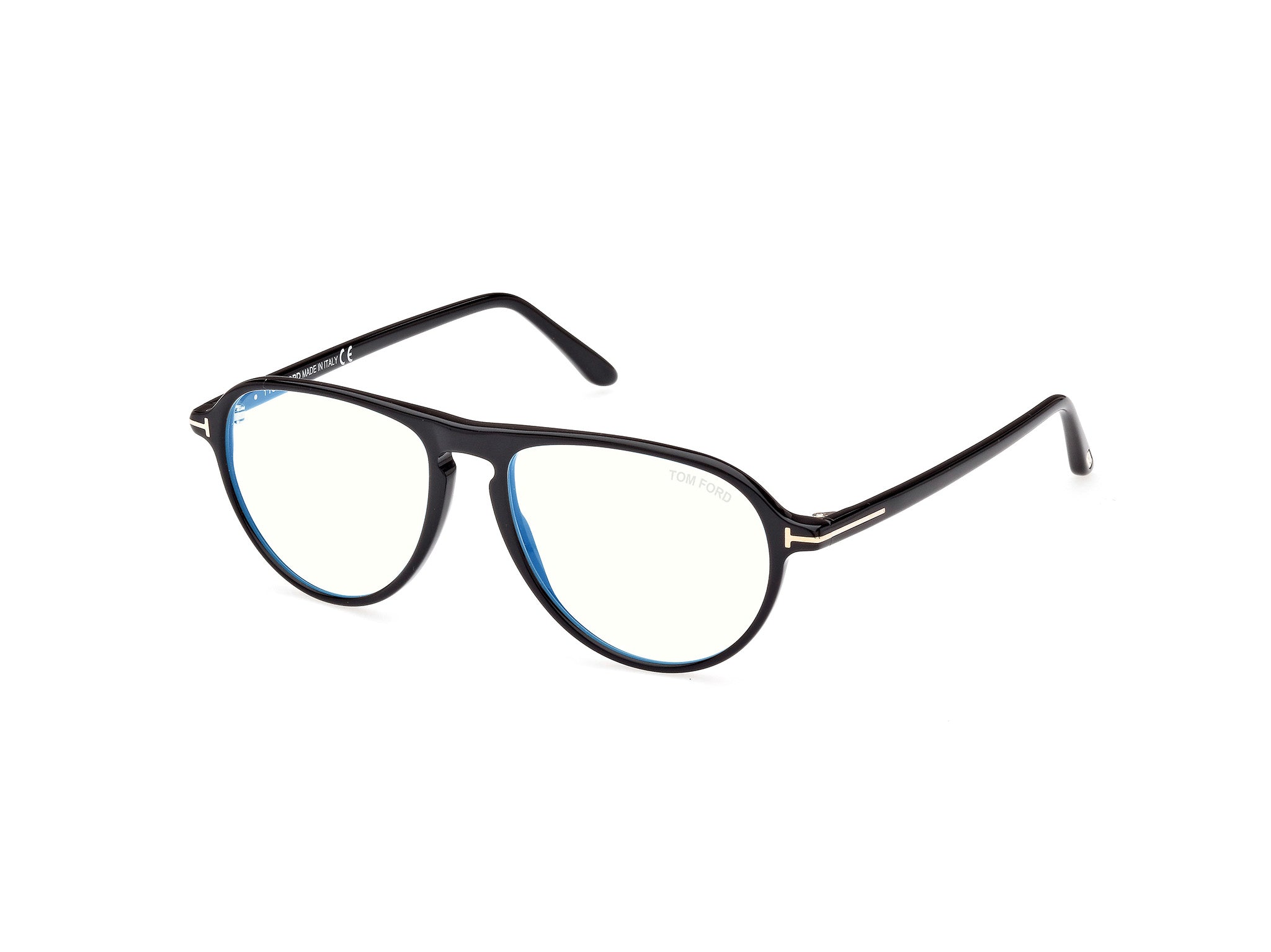 0889214415554 - TOM FORD Herren FT5869-B 1 Rahmen von BRILLEN Acetat Schwarz  Pilot Normal