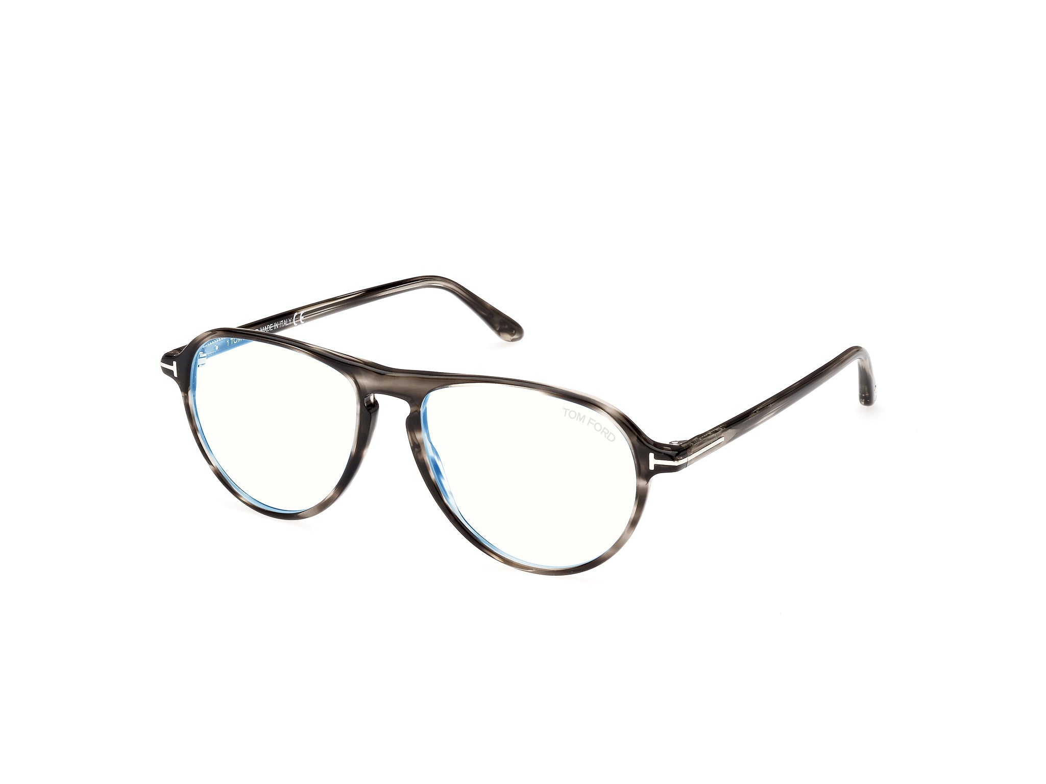 0889214415561 - TOM FORD Herren FT5869-B 20 Rahmen von BRILLEN Acetat Grau  Pilot Normal