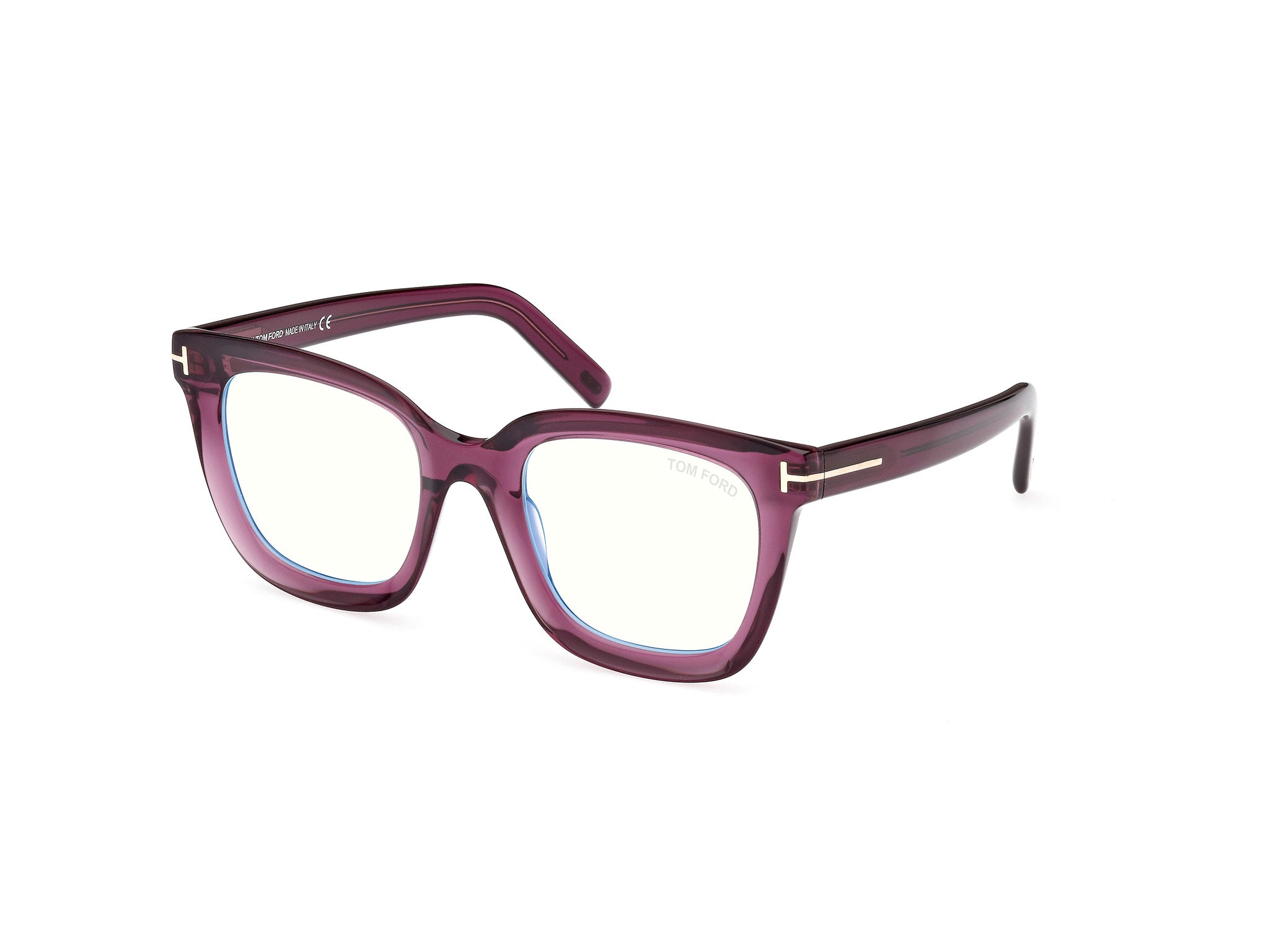 0889214416001 - TOM FORD Damen FT5880-B 81 Rahmen von BRILLEN Acetat Violett  Quadratisch Normal