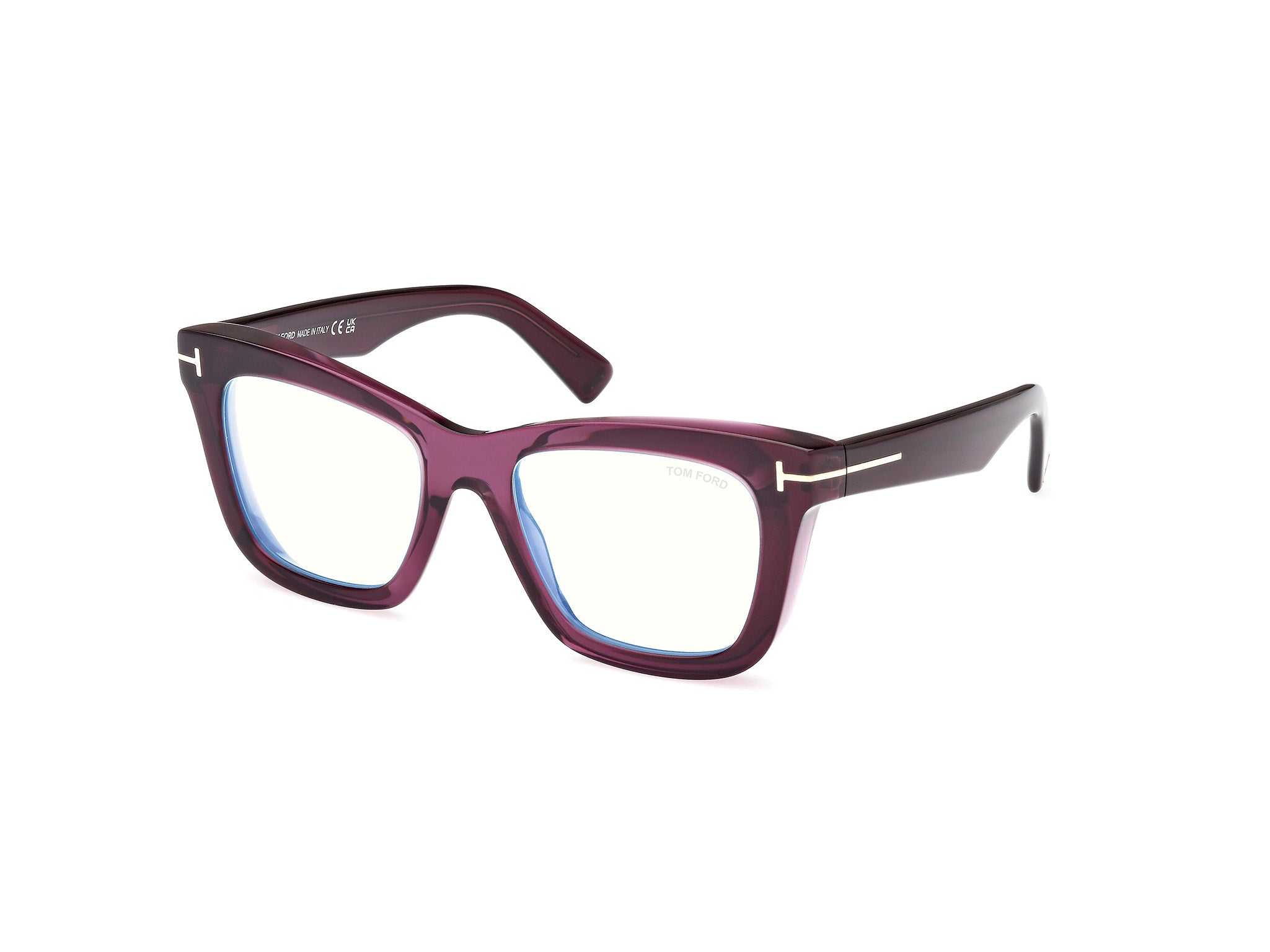 0889214416049 - TOM FORD Damen FT5881-B 81 Rahmen von BRILLEN Acetat Violett  Quadratisch Normal