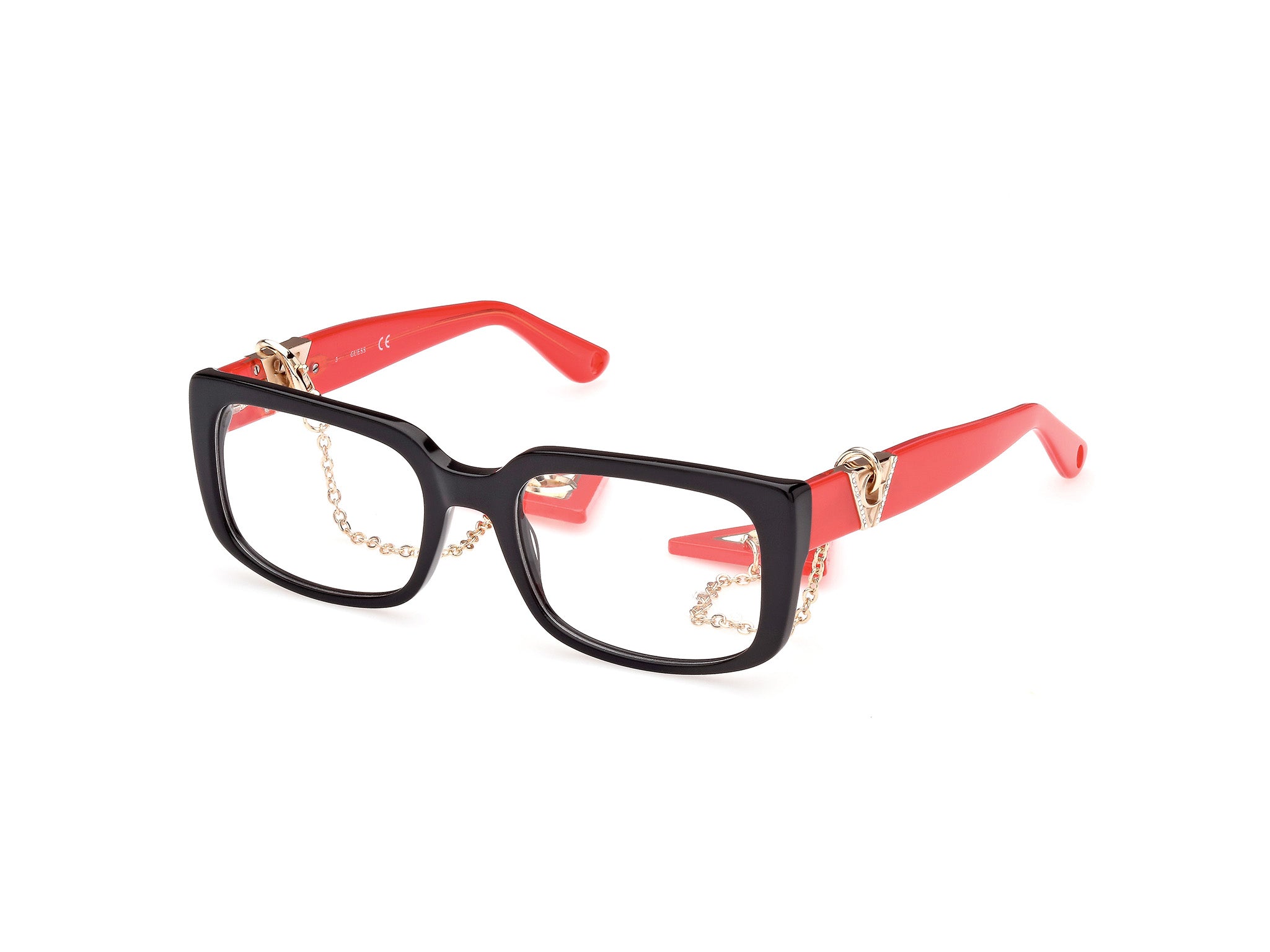 0889214424693 - Damen GU2959 005 Rahmen von BRILLEN Acetat Schwarz  Quadratisch Normal