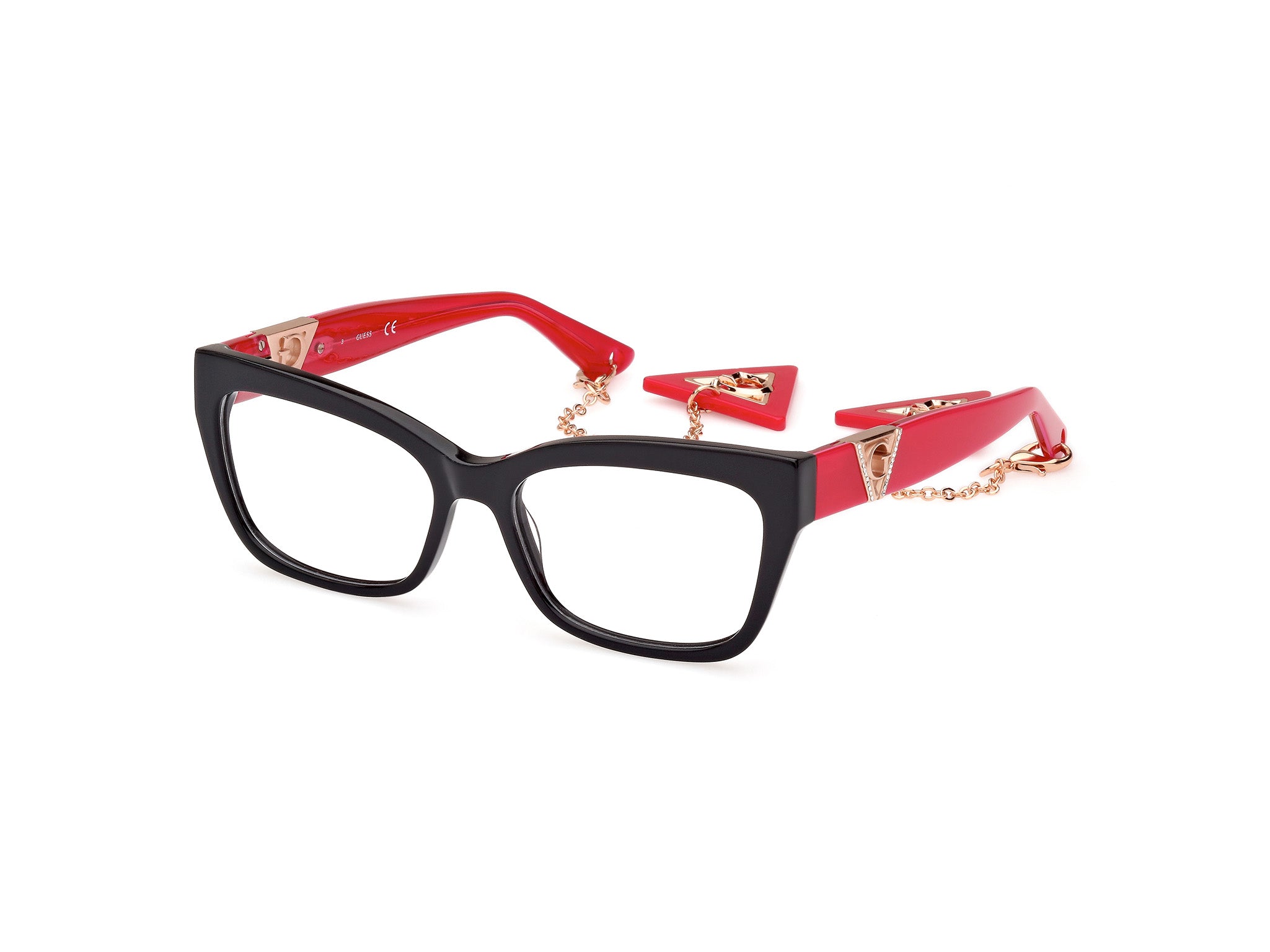 0889214424754 - Damen GU2960 005 Rahmen von BRILLEN Acetat Schwarz  Quadratisch Normal