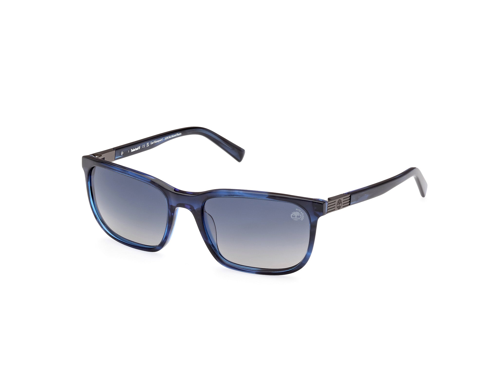 0889214427656 - Herren TB9318 90D Gläser SONNENBRILLEN Acetat Blau Rauch Quadratisch Polarisiert