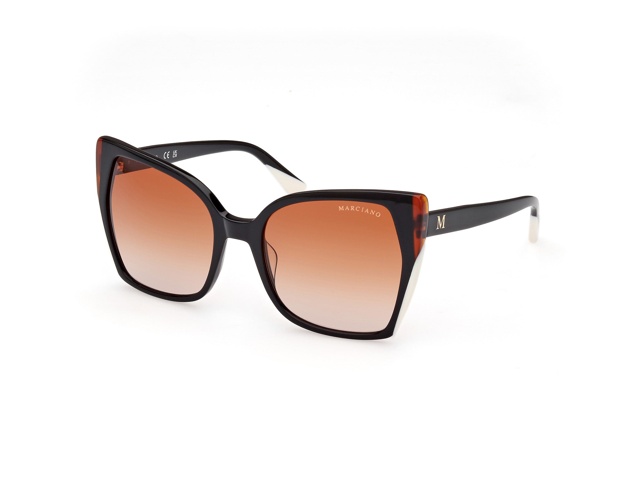 0889214428554 - Damen GM0831 05F Gläser SONNENBRILLEN Acetat Schwarz Braun Schmetterling Normal