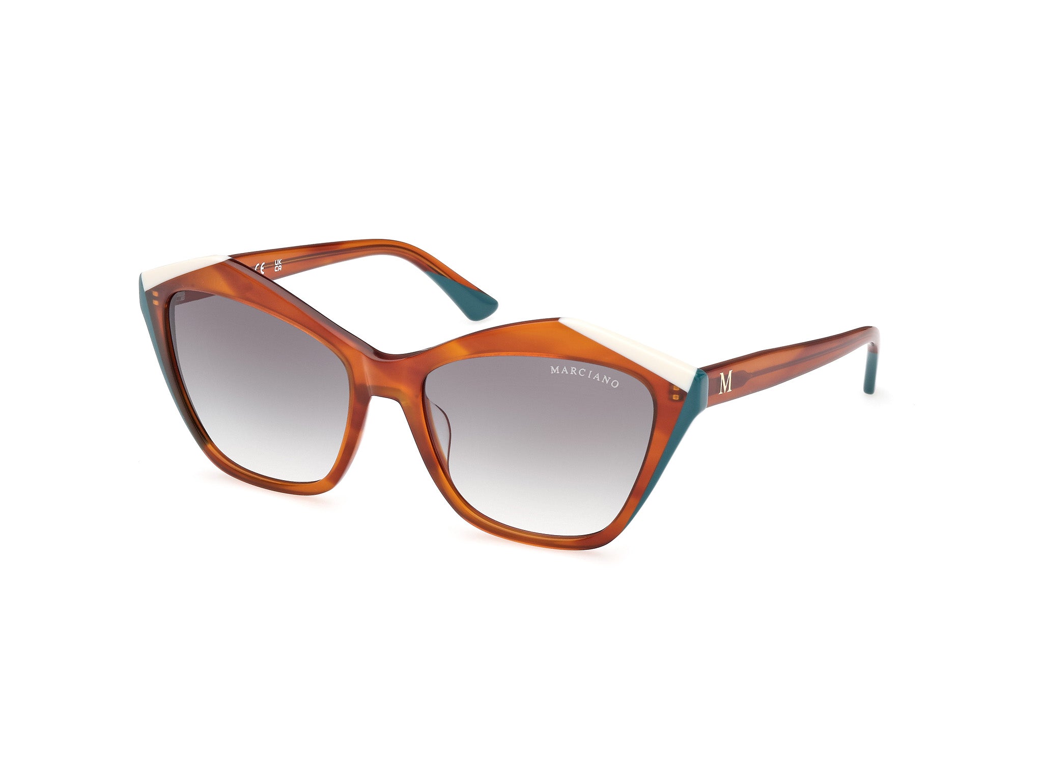 0889214428608 - Damen GM0832 56B Gläser SONNENBRILLEN Acetat Havanna Rauch Geometrisch Normal