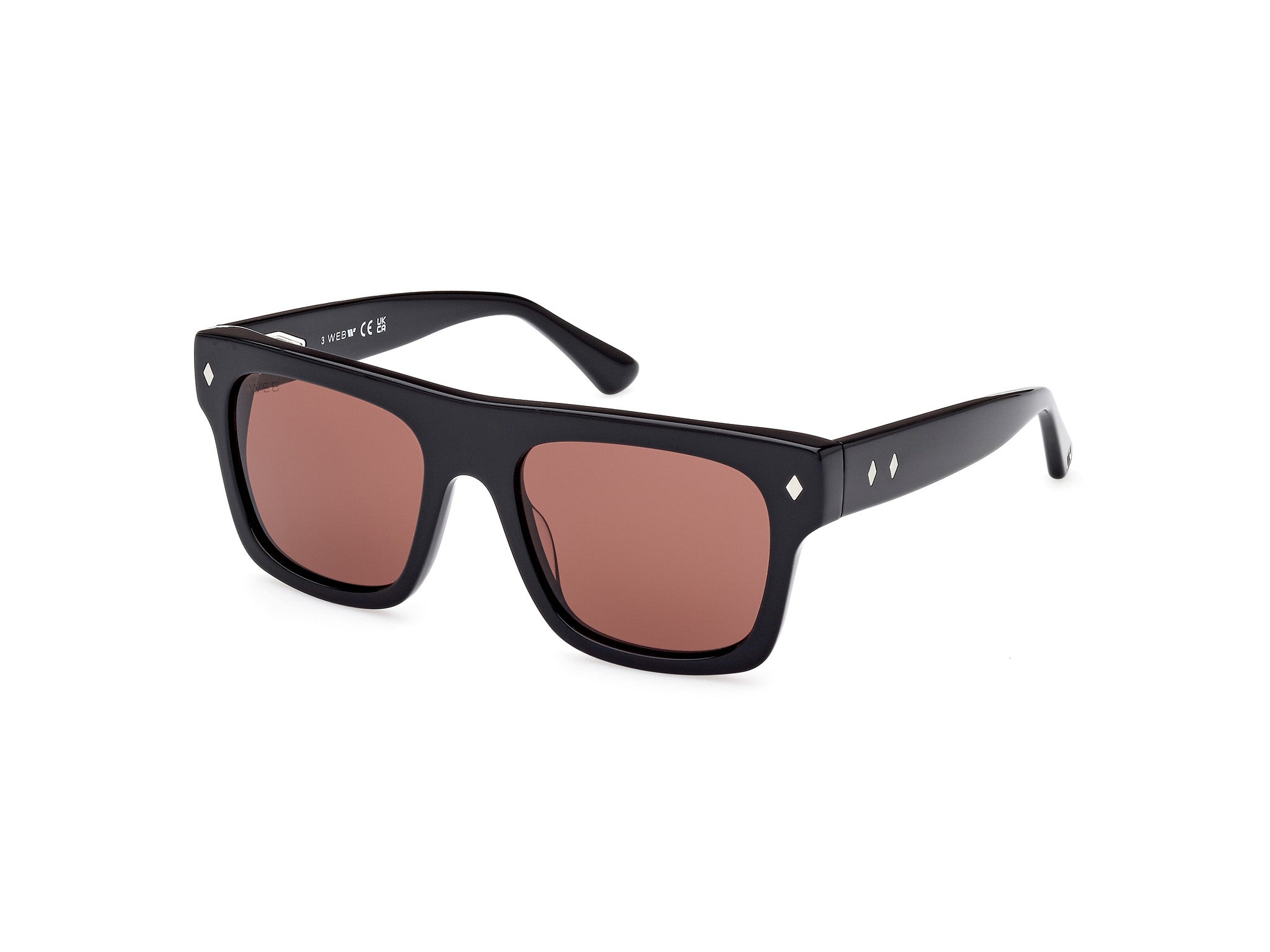 0889214435019 - Herren WE0354 01S Gläser SONNENBRILLEN Acetat Schwarz Bordeaux Quadratisch Normal