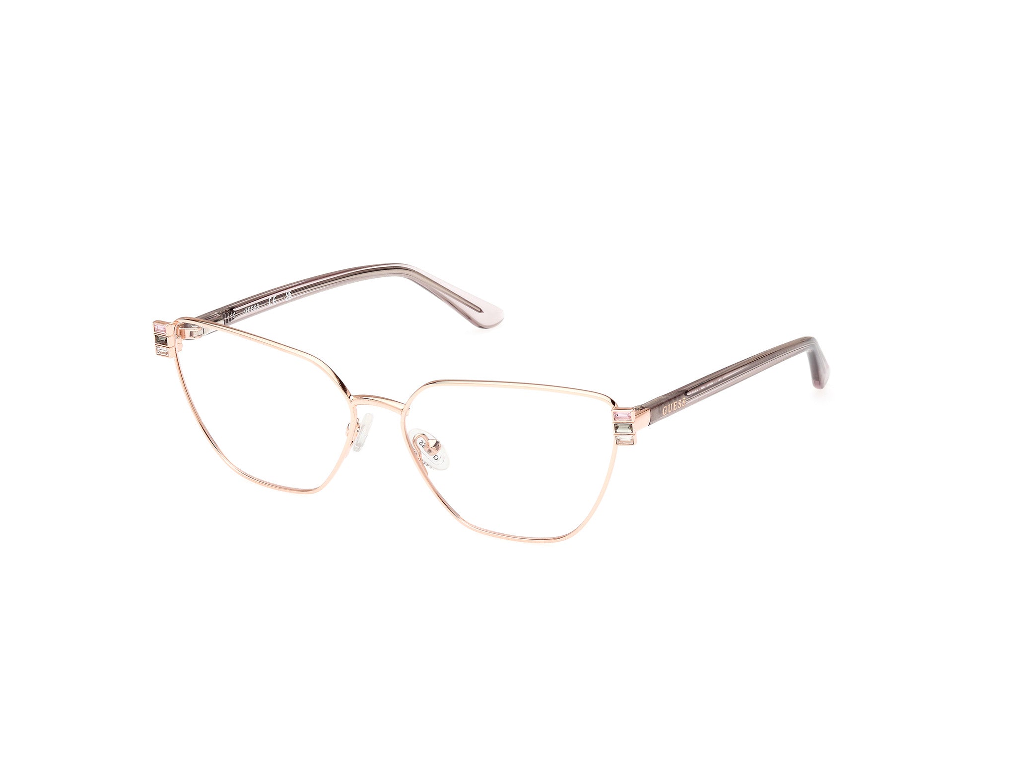 0889214440068 - Frau GU2969 028 Rahmen von BRILLEN Metall Rosa Gold  Schmetterling Normal