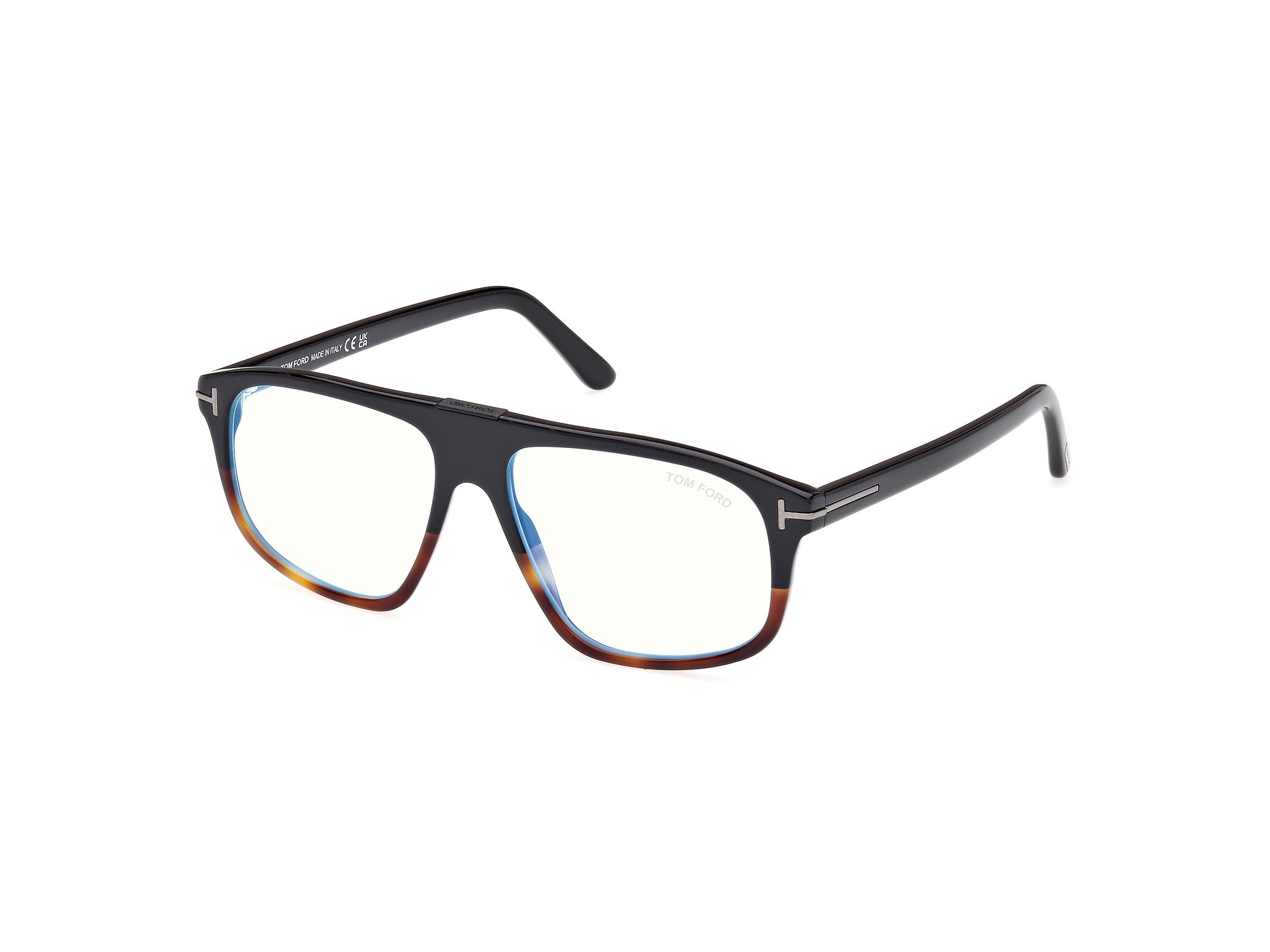 0889214443496 - TOM FORD Herren FT5901-B-N 56 Rahmen von BRILLEN Acetat Havanna  Pilot Normal