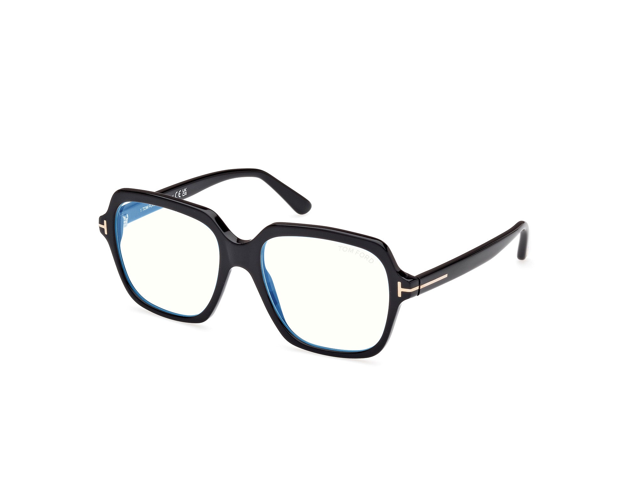 0889214443731 - TOM FORD Frau FT5908-B 001 Rahmen von BRILLEN Acetat Schwarz  Geometrisch Normal