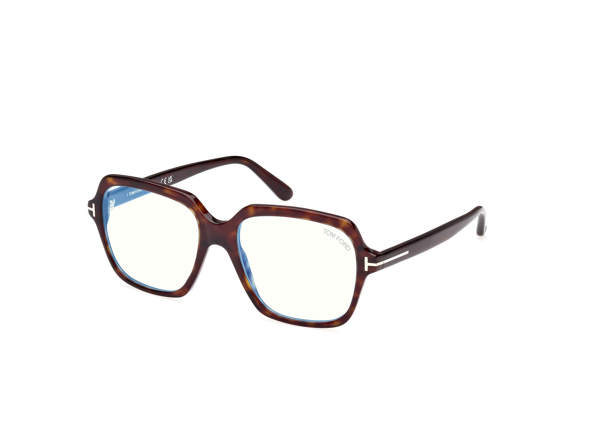 0889214443755 - TOM FORD Frau FT5908-B 052 Rahmen von BRILLEN Acetat Dunkler Havanna  Geometrisch Normal