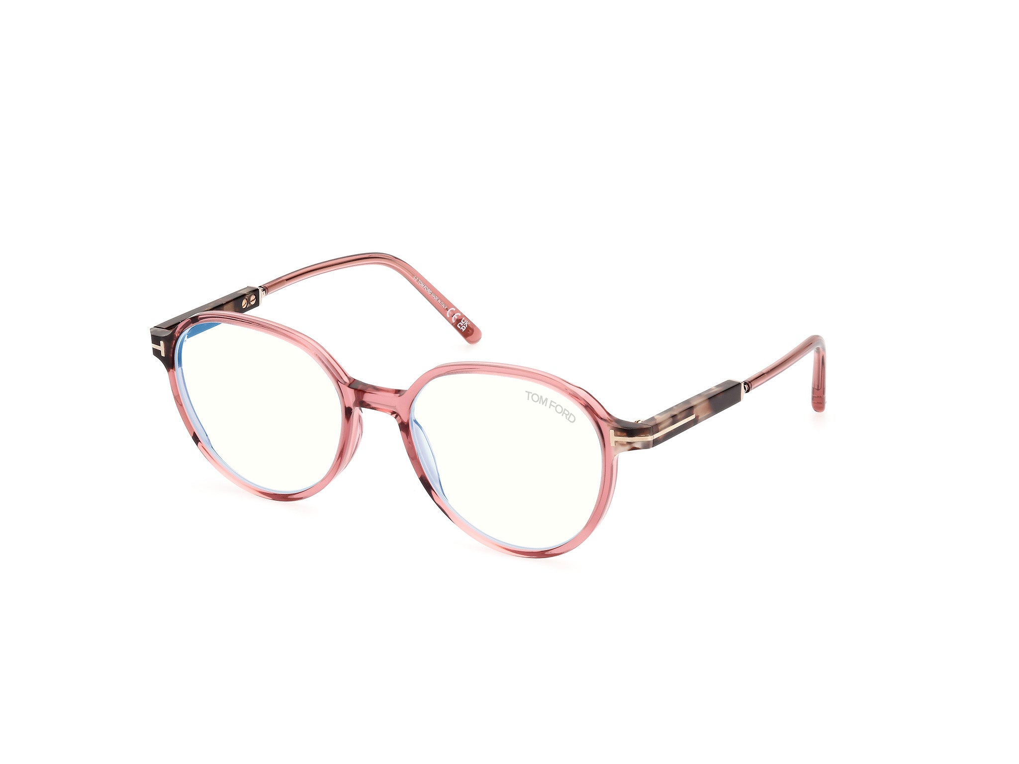 0889214443830 - TOM FORD Frau FT5910-B 072 Rahmen von BRILLEN Acetat Rose  Kreisel Normal