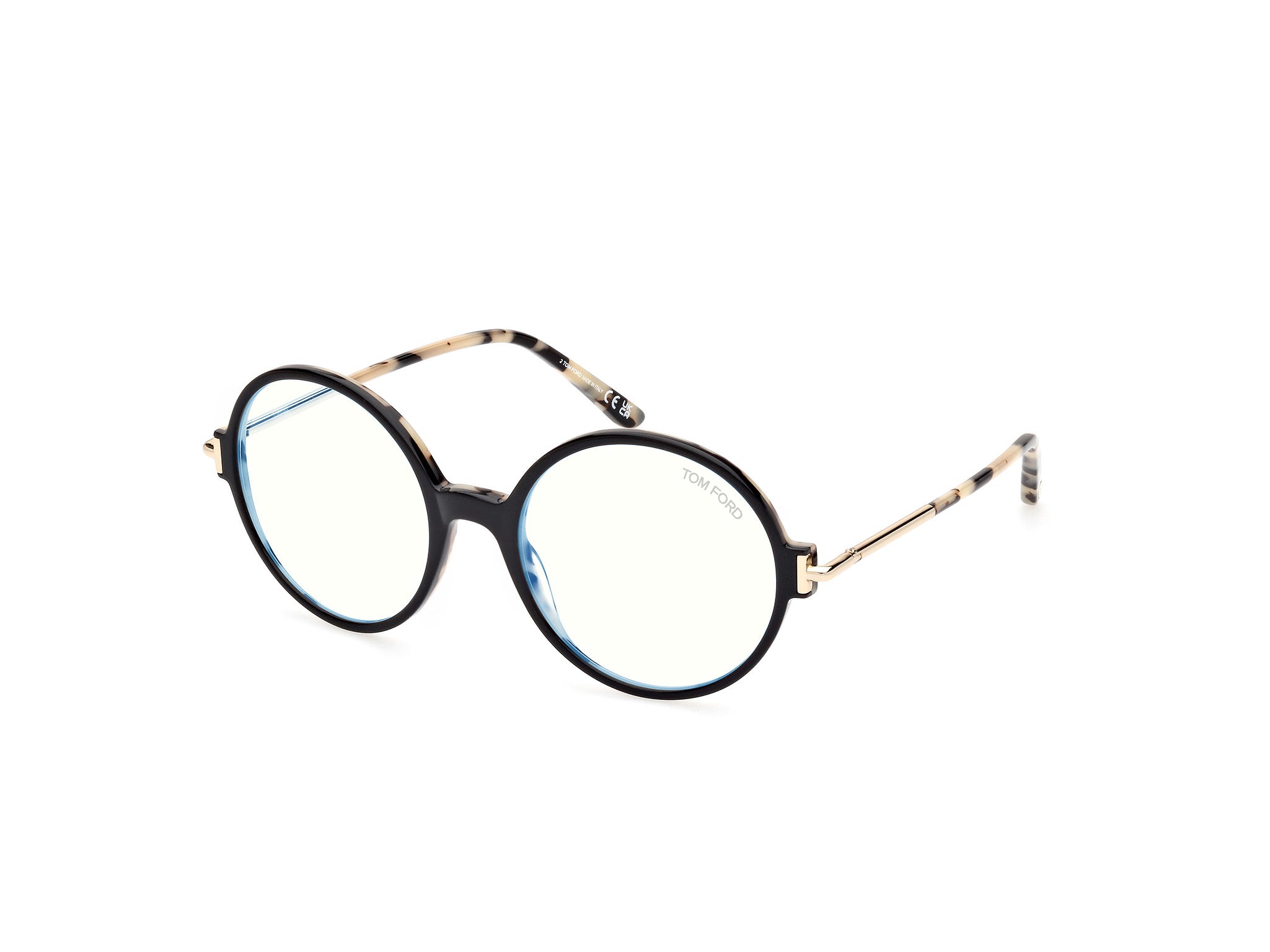 0889214443960 - TOM FORD Frau FT5914-B 005 Rahmen von BRILLEN Acetat Schwarz  Kreisel Normal