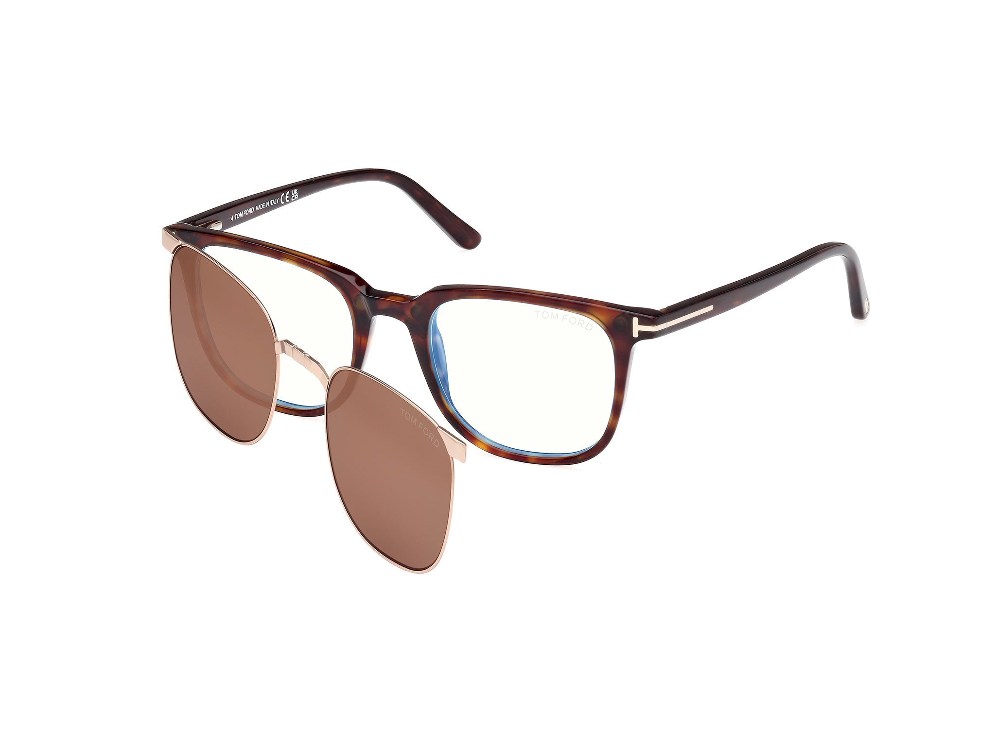 0889214444059 - TOM FORD Herren FT5916-B 52 Rahmen von BRILLEN Acetat Havanna  Quadratisch Normal