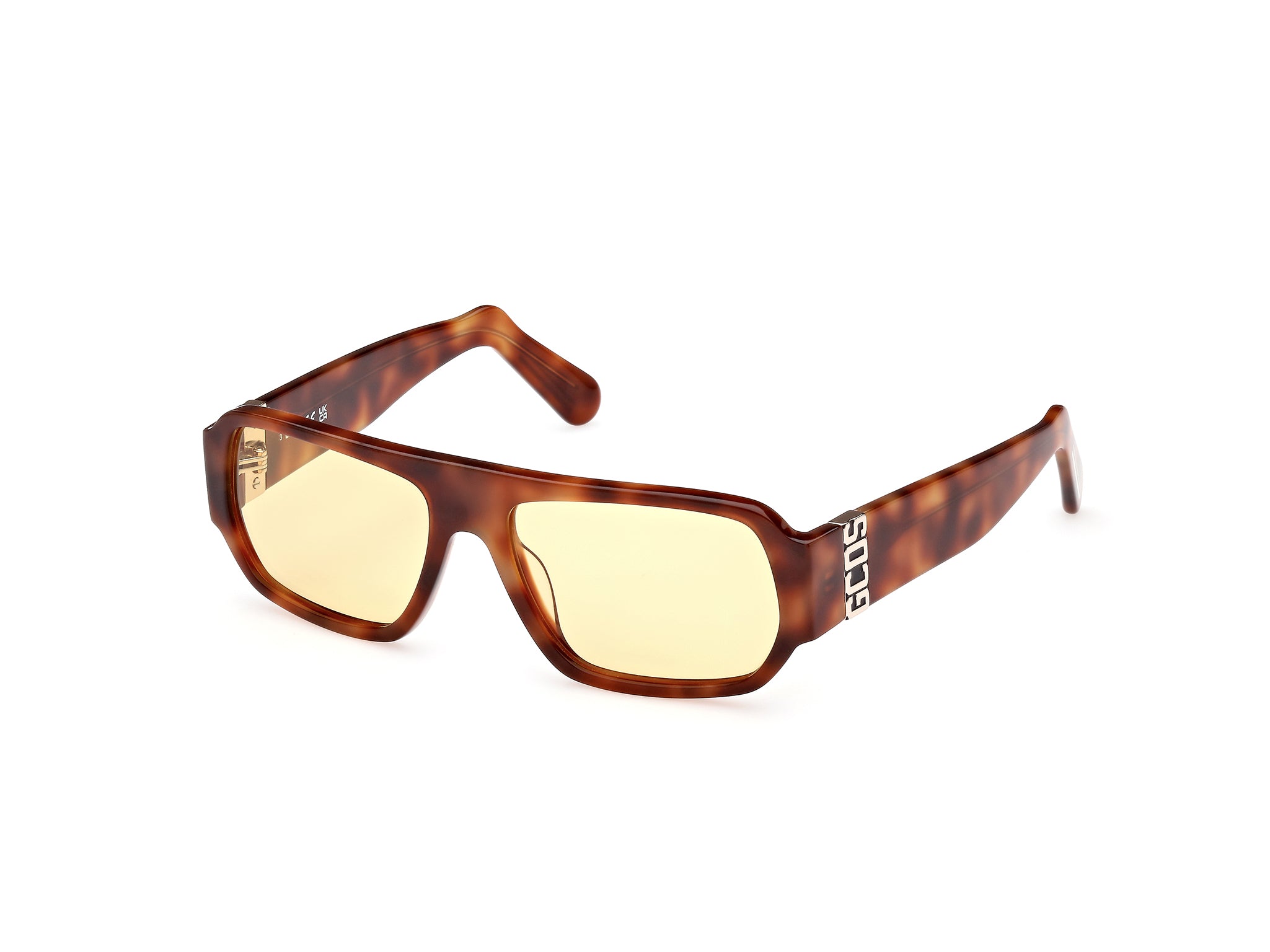 0889214445643 - Unisex GD0034 53E Gläser SONNENBRILLEN Acetat Havanna Braun Geometrisch Normal