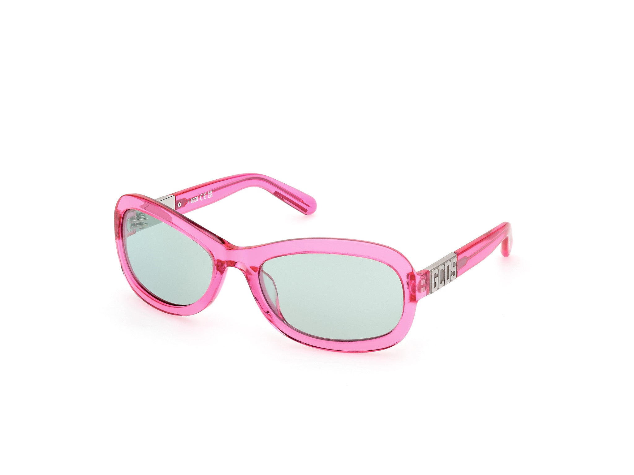 0889214453105 - Unisex GD0038 77Q Gläser SONNENBRILLEN Acetat Fuchsie Grün Geometrisch Normal Gespiegelt