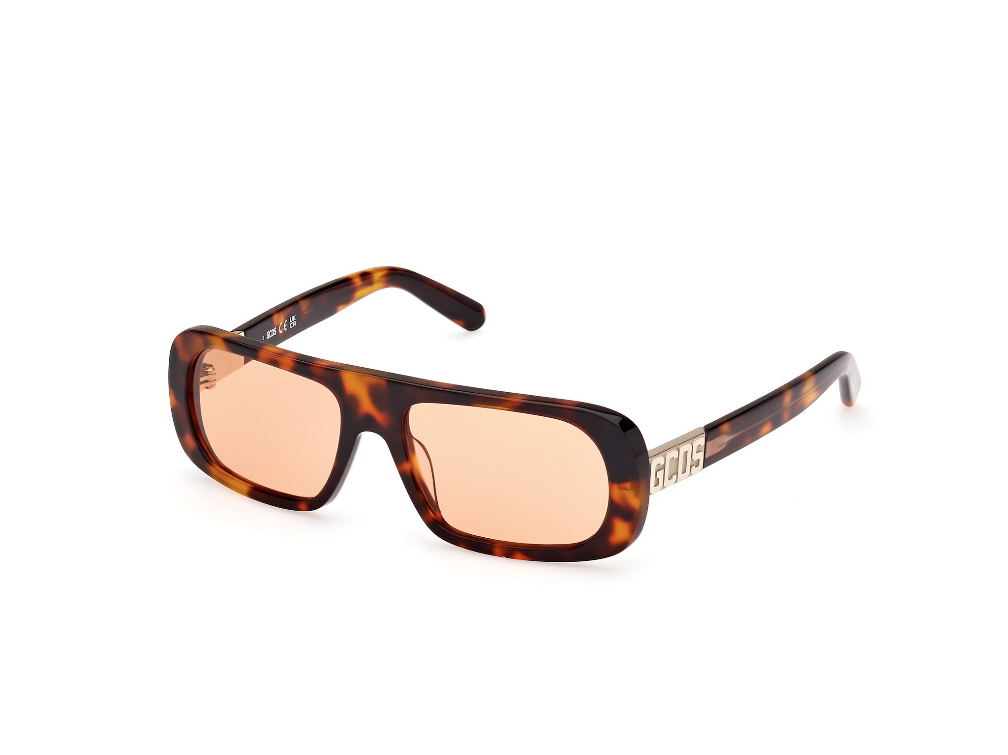 0889214453136 - Unisex GD0039 52E Gläser SONNENBRILLEN Acetat Havanna Braun Geometrisch Normal