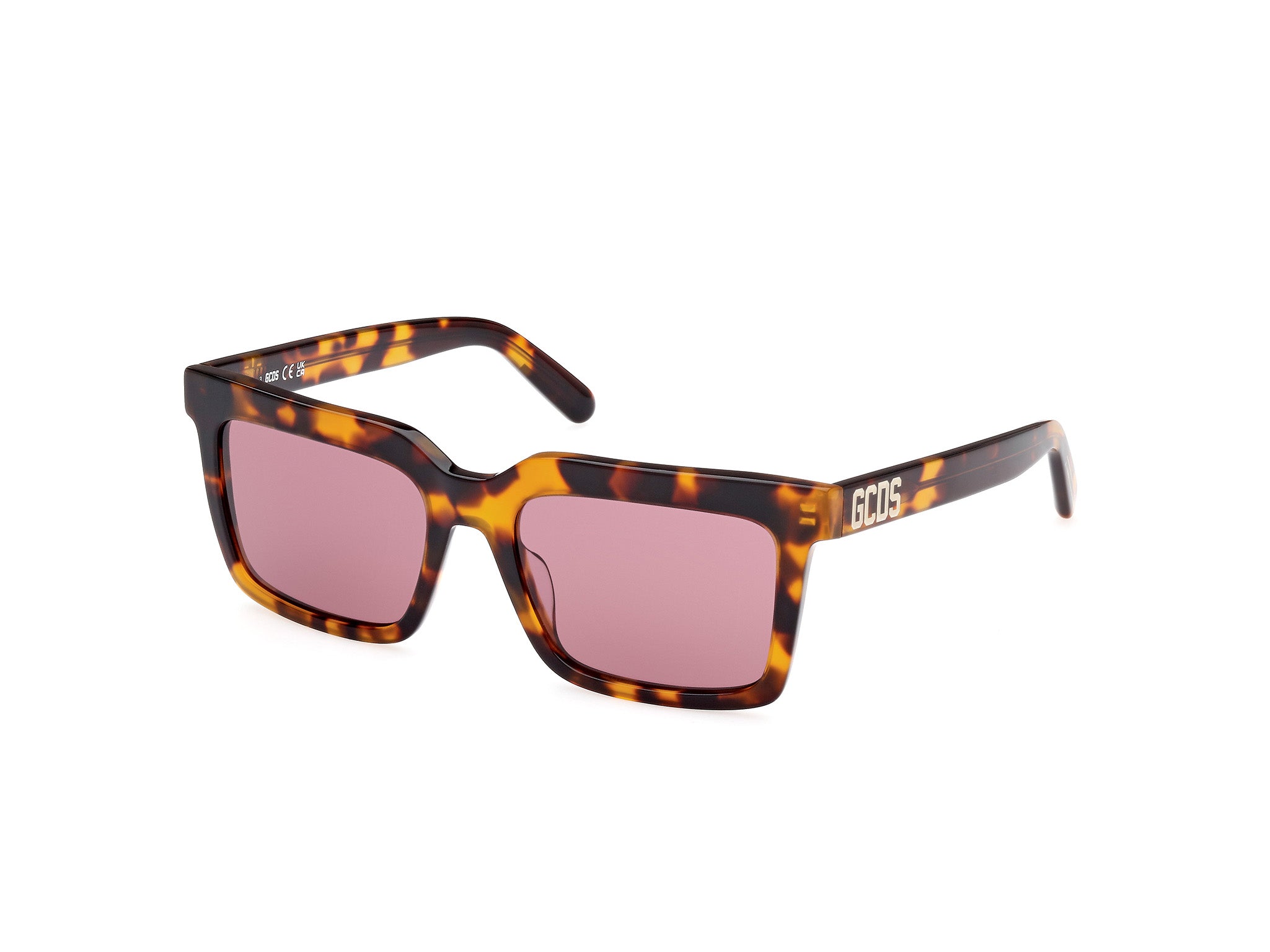 0889214453204 - Unisex GD0041 52S Gläser SONNENBRILLEN Acetat Havanna Bordeaux Quadratisch Normal