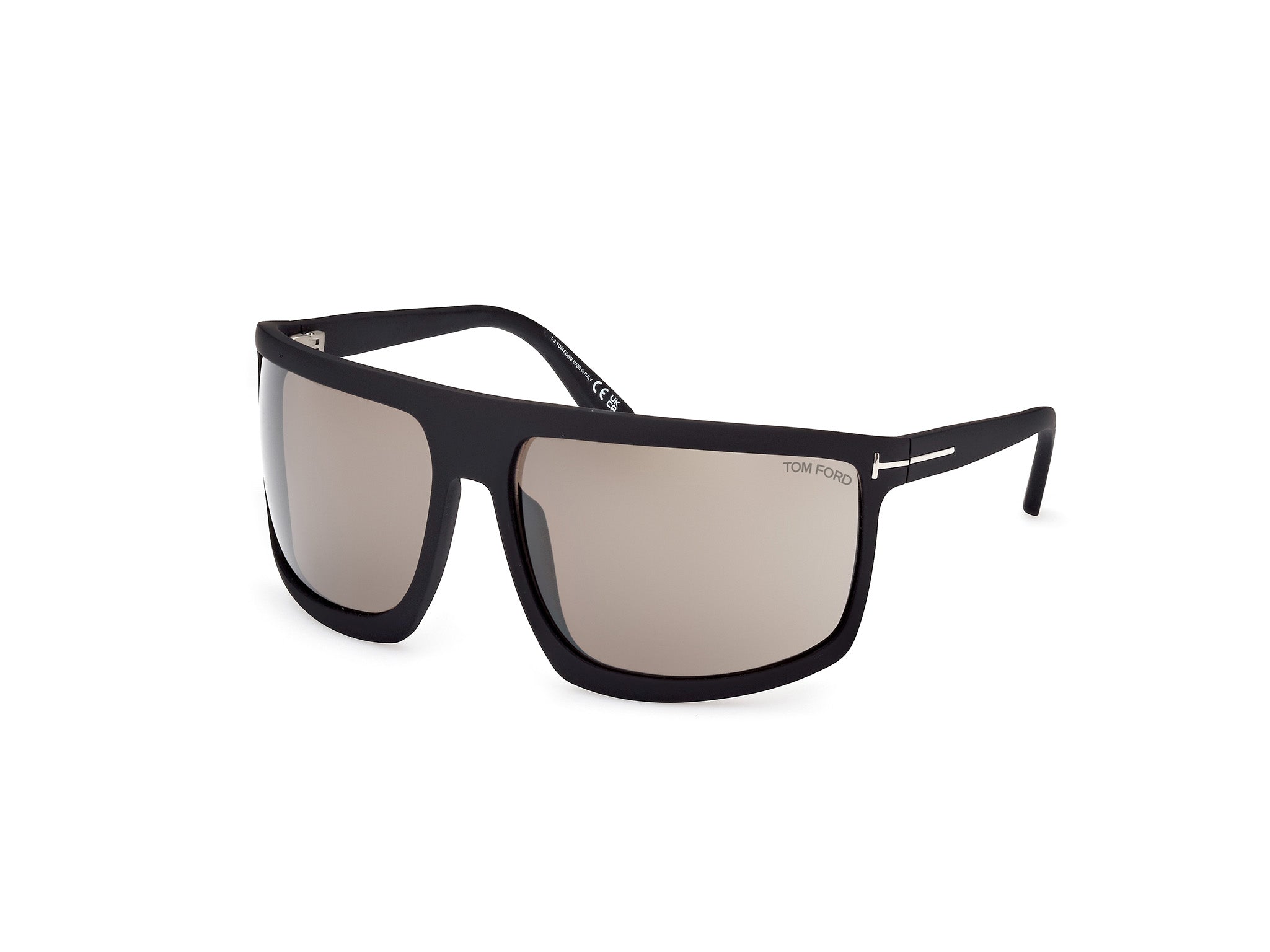 0889214455130 - TOM FORD Unisex FT1066 CLINT-02 02L Gläser SONNENBRILLEN Plastik Schwarz Braun Maske Normal Gespiegelt 0889214455130 - TOM FORD Unisex FT1066 CLINT-02 02L Gläser SONNENBRILLEN Plastik Schwarz Braun Maske Normal Gespiegelt