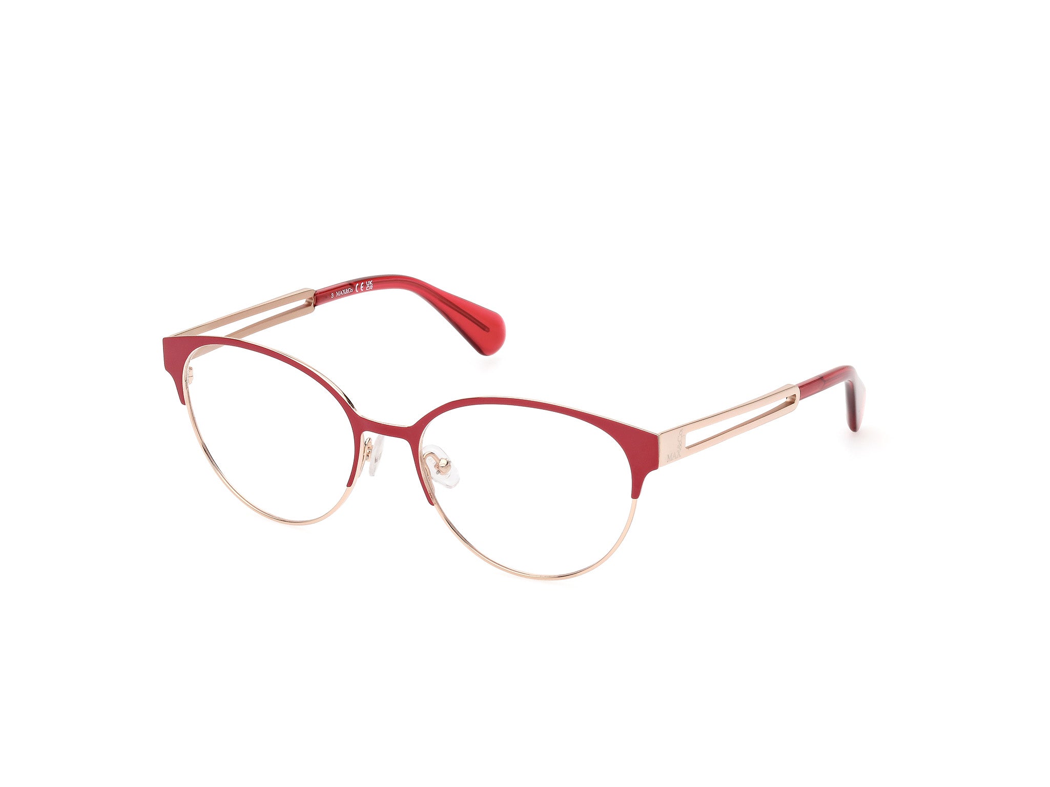 0889214456908 - Damen MO5124 066 Rahmen von BRILLEN Metall Rot  Rund Normal
